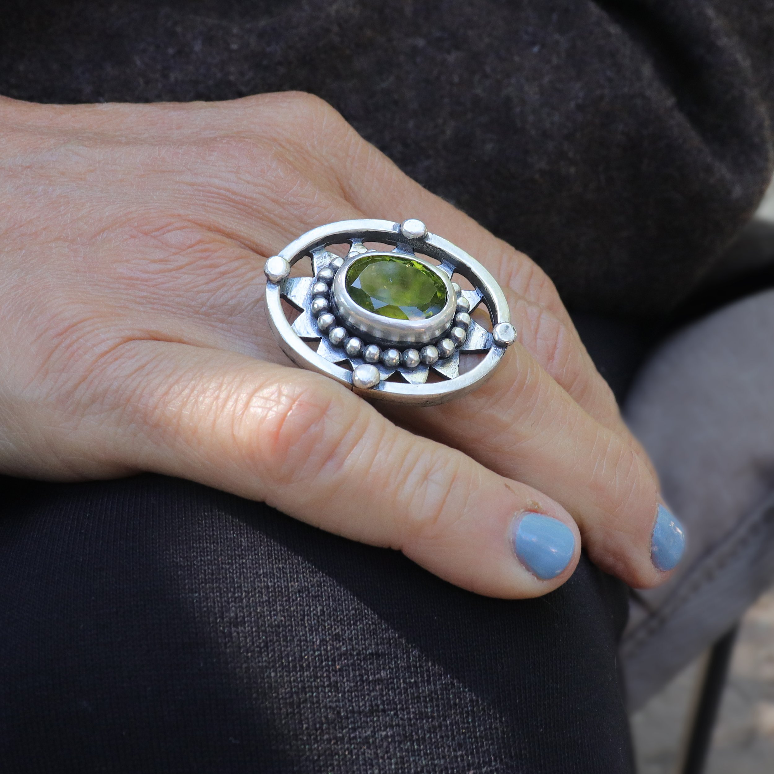 Medallion Peridot Ring-model.jpg