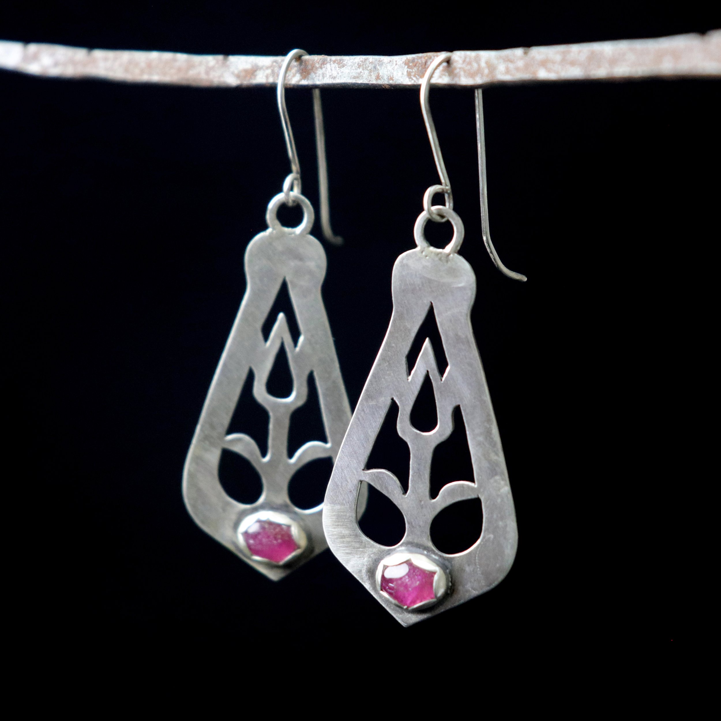 Tulip Earrings with Pink Tourmaline -1.jpg