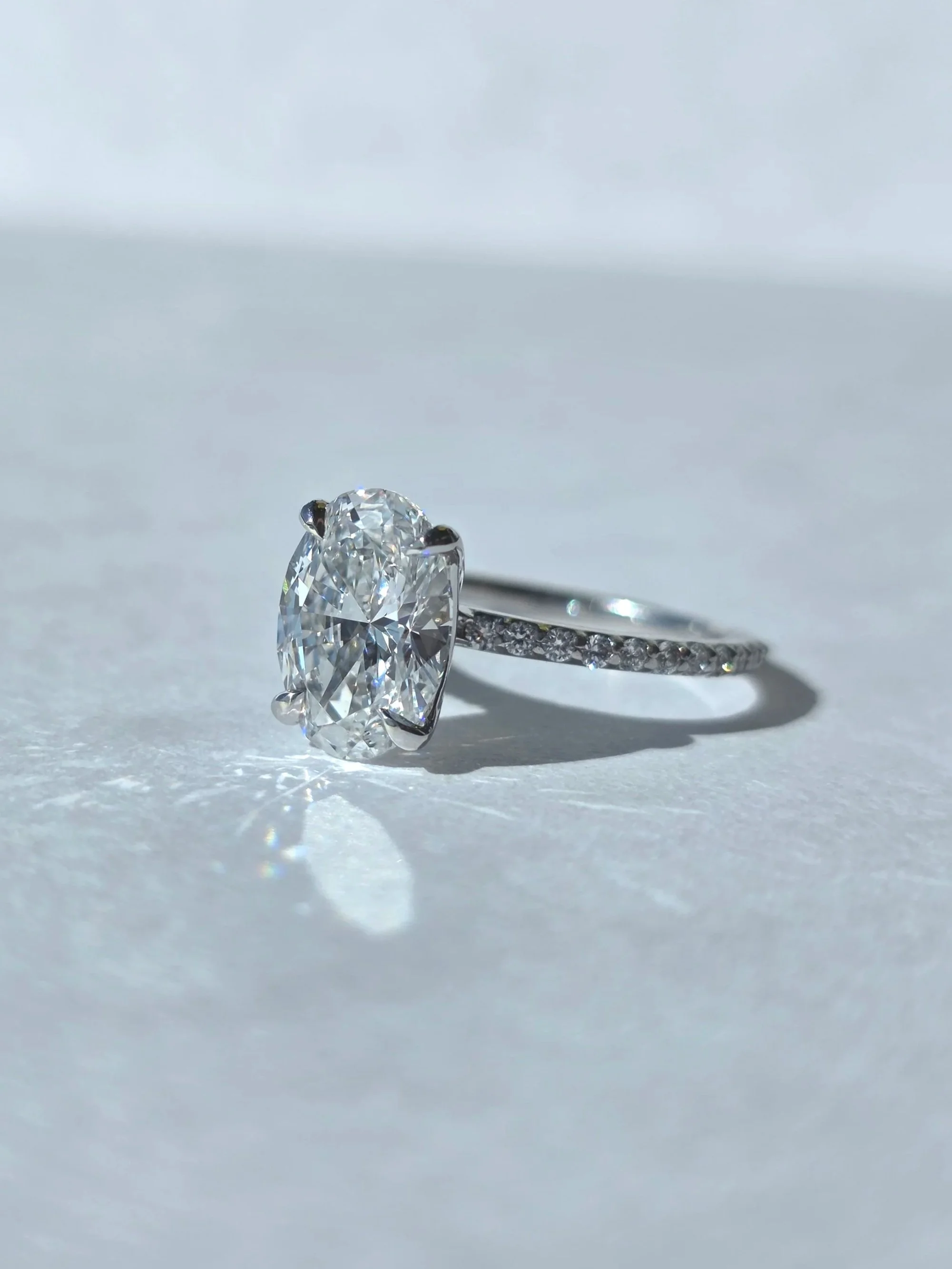 White gold oval diamond engagement ring
[engagement]
