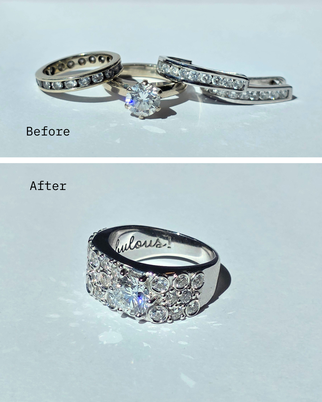 Wedding set + earrings redesign