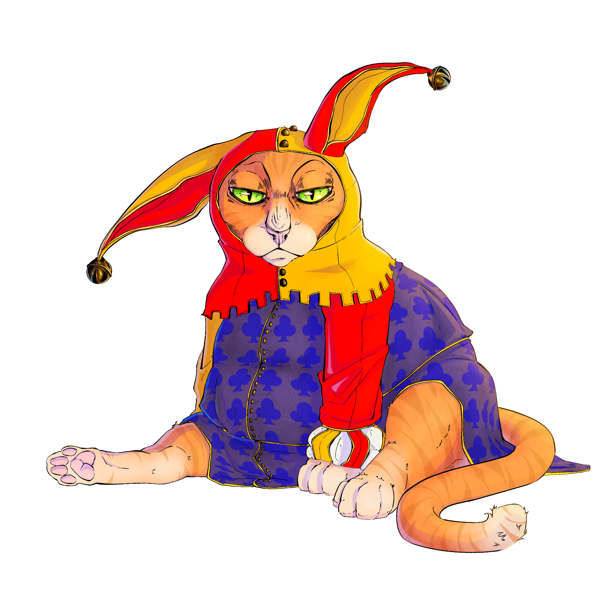 "Orange Jester" (Digital) Procreate, sticker club