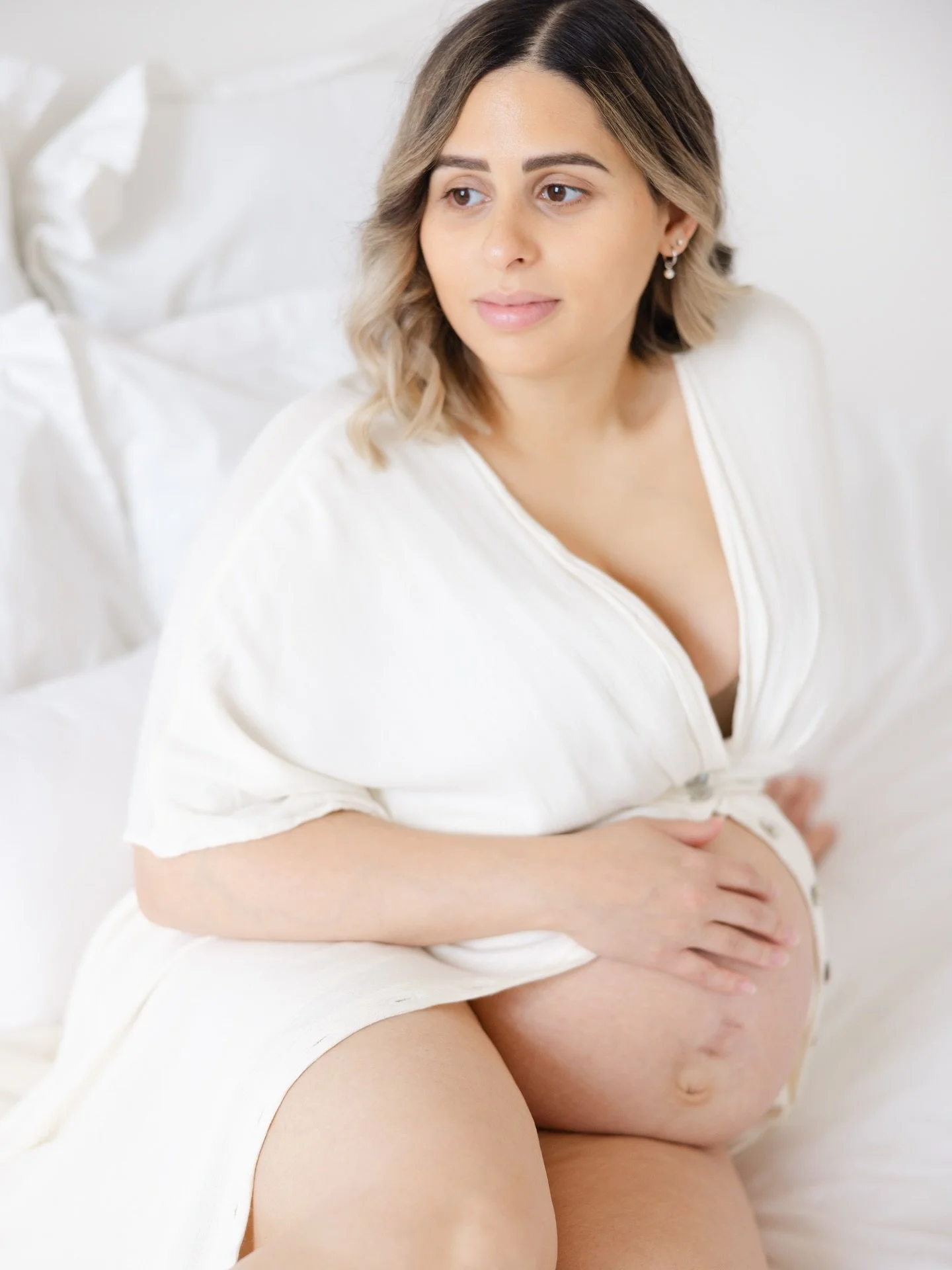 Happy 40 weeks to me ✨ 
It feels surreal to finally be here. These last few days have been slow and tender, just waiting for you to decide when it’s time. We can’t wait to meet you, little one.
-
#40weeks #duedate #waitinggame #babyonth