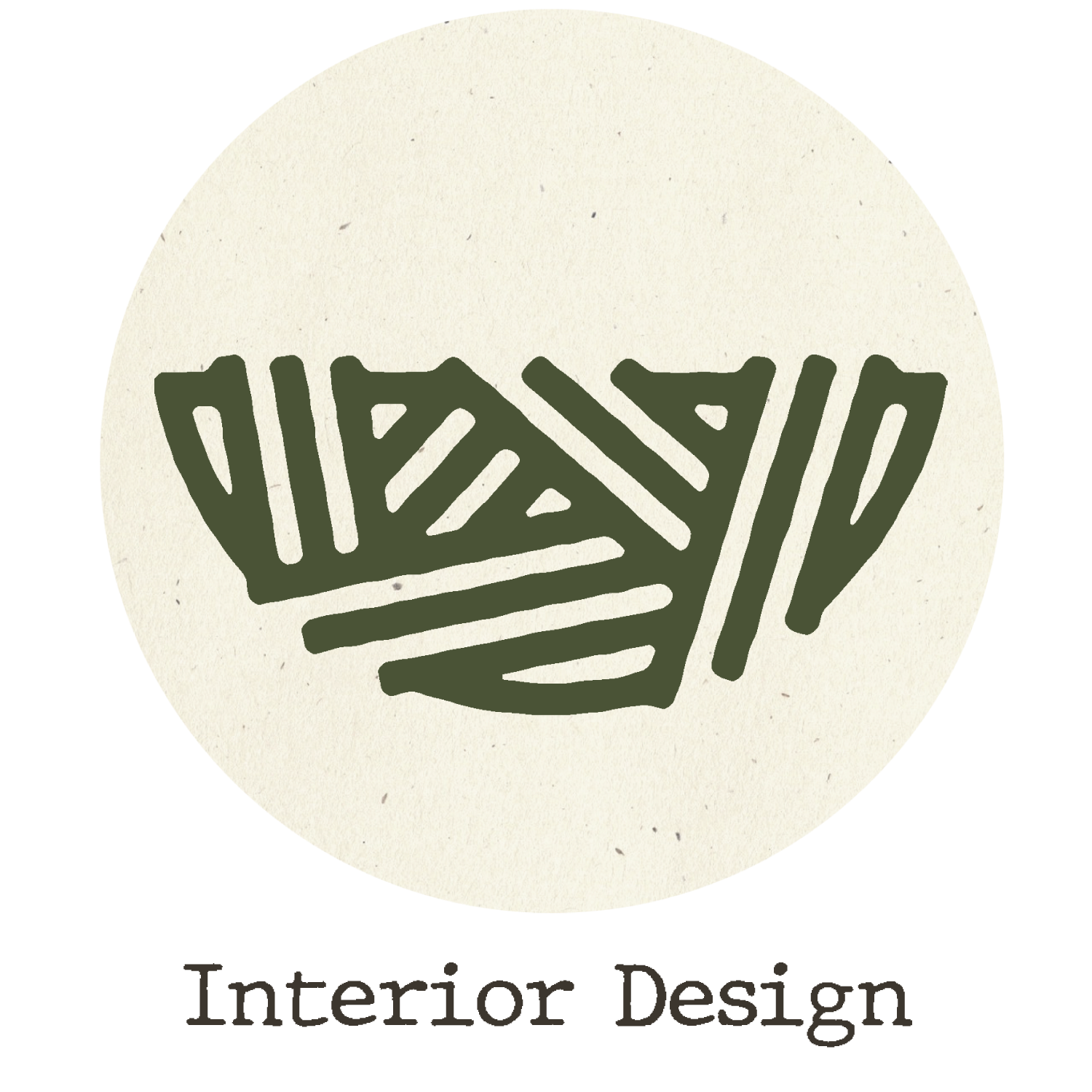 Logo of a stylized pile of green leaves or grass on a white circular background.