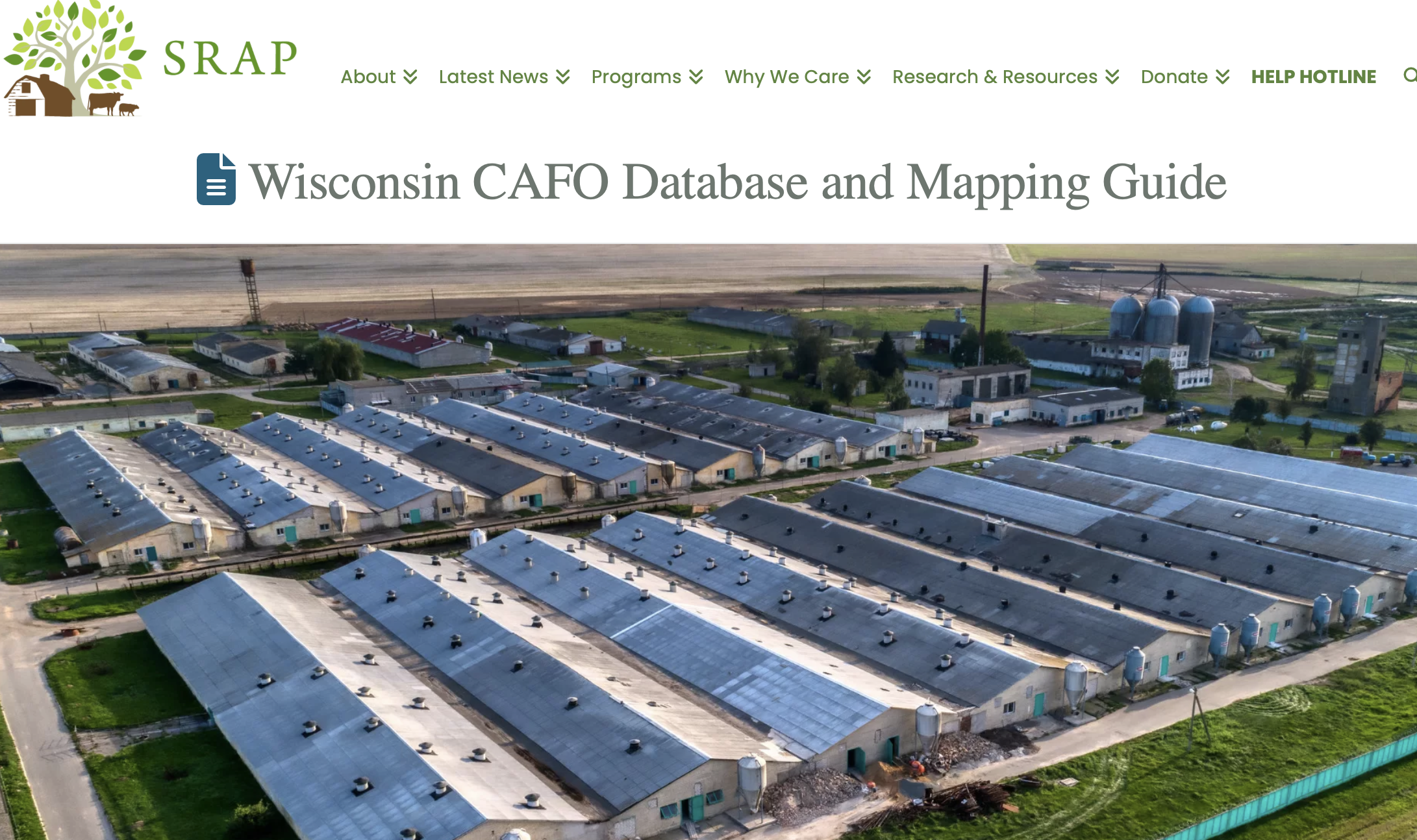 SRAP GIS finder: Find the CAFOs and water features in your area.