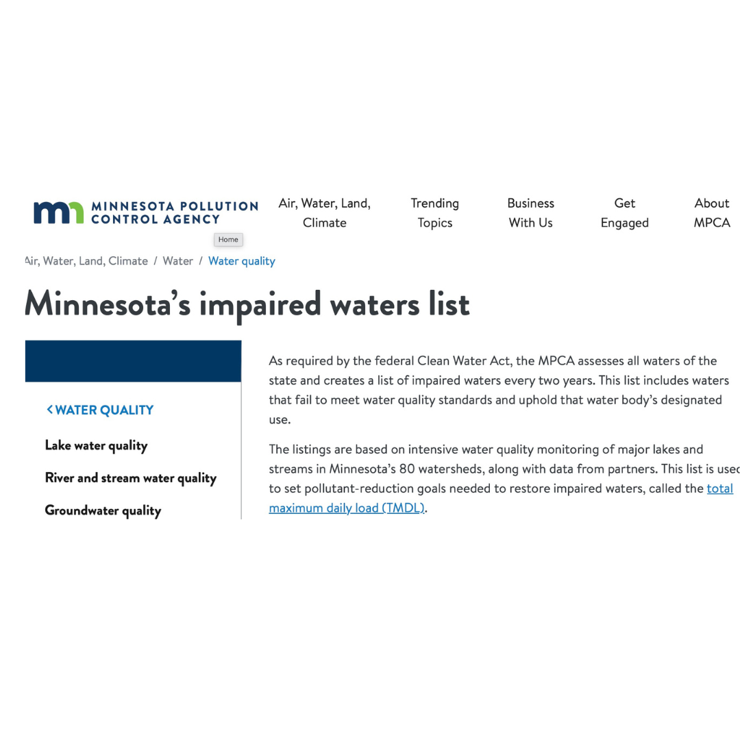 Minnesota's impaired waters list