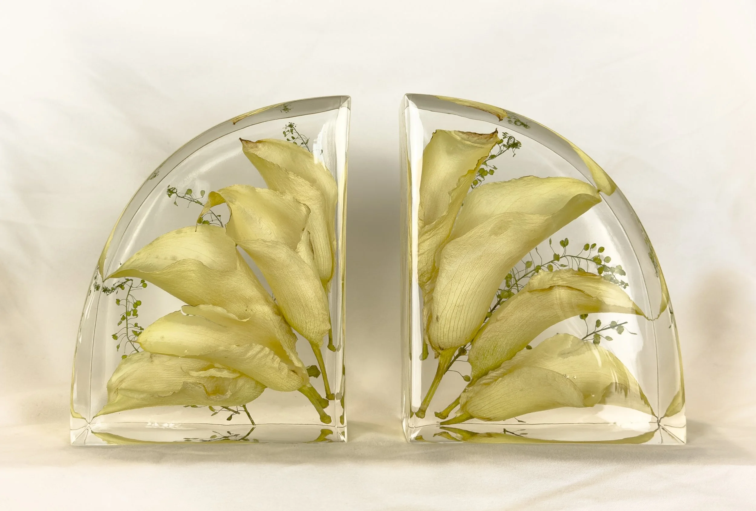 Resin Flower Preservation bookends