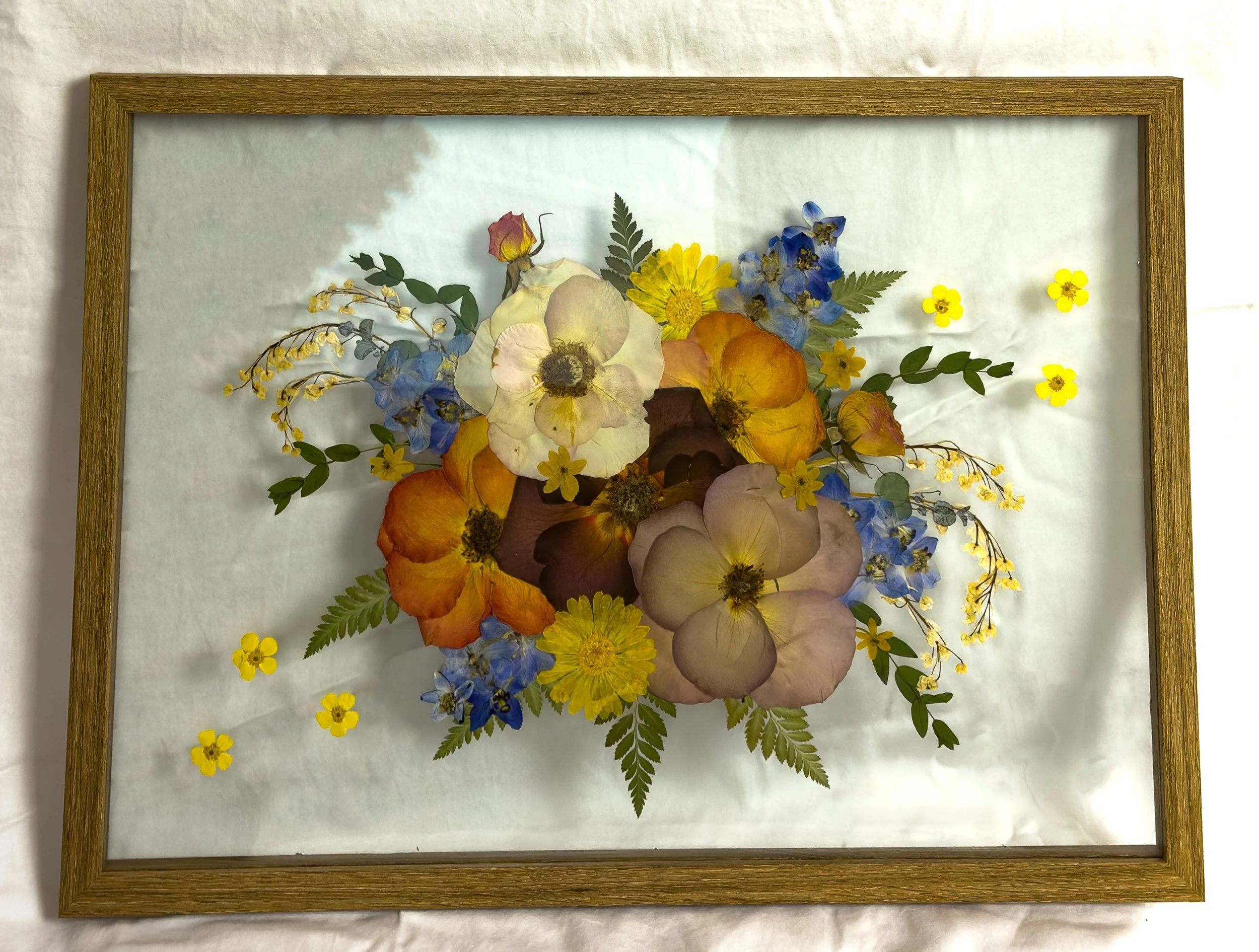 Pressed flower frame - birth flower frame