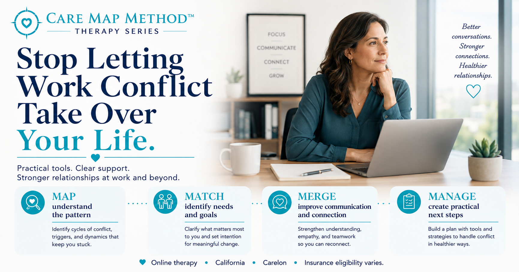 Carelon Therapy in California for a Difficult Boss, Coworker Conflict &amp; Work Stress