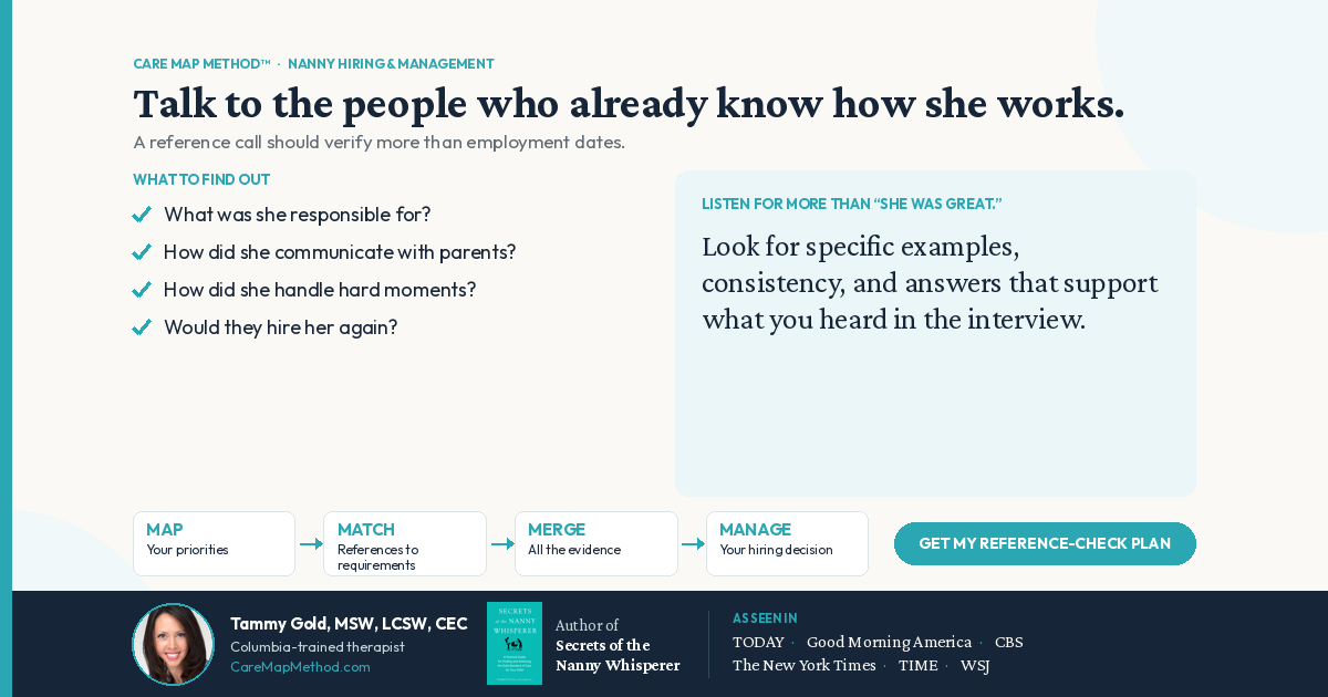 Nanny Reference Check Questions: What to Ask Former Families