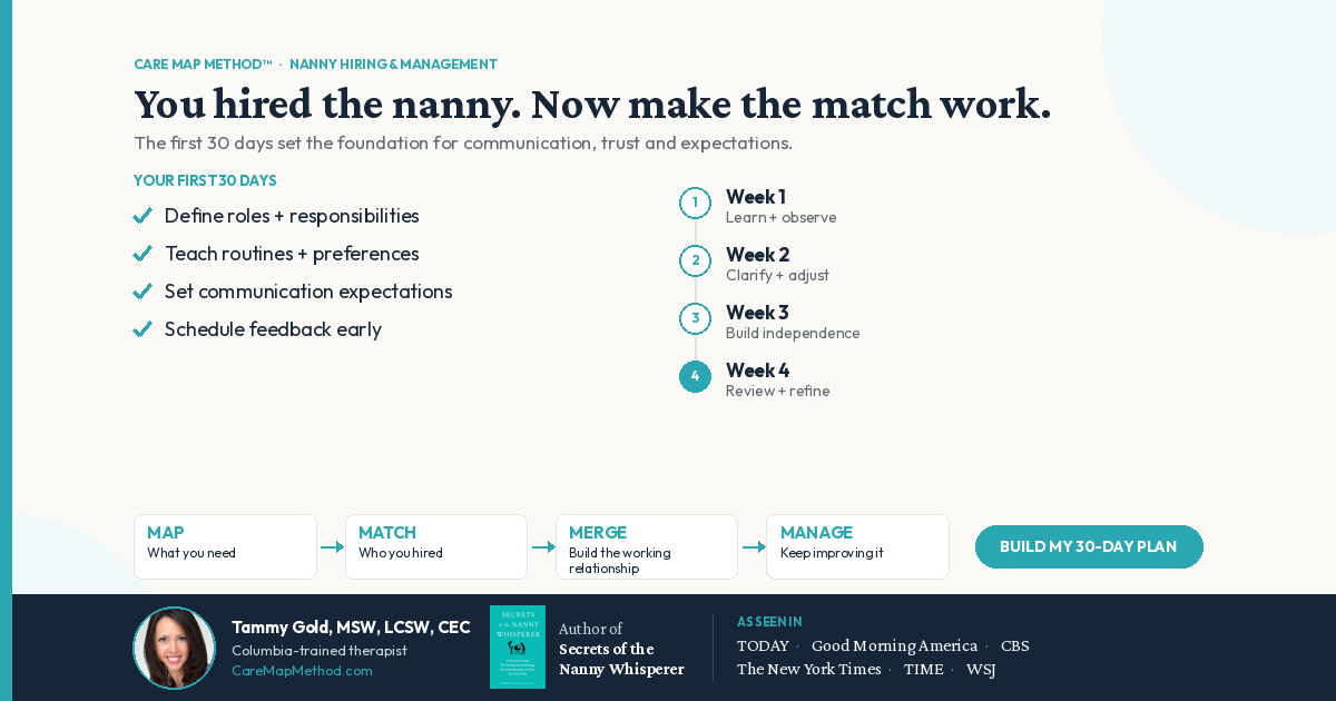 How to Onboard a New Nanny: The First 30 Days