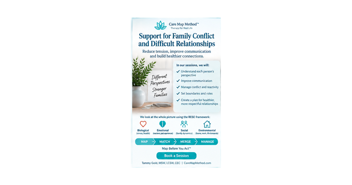 Regence BlueCross BlueShield online therapy in Oregon with Tammy Gold, LCSW for family conflict & difficult relationships.