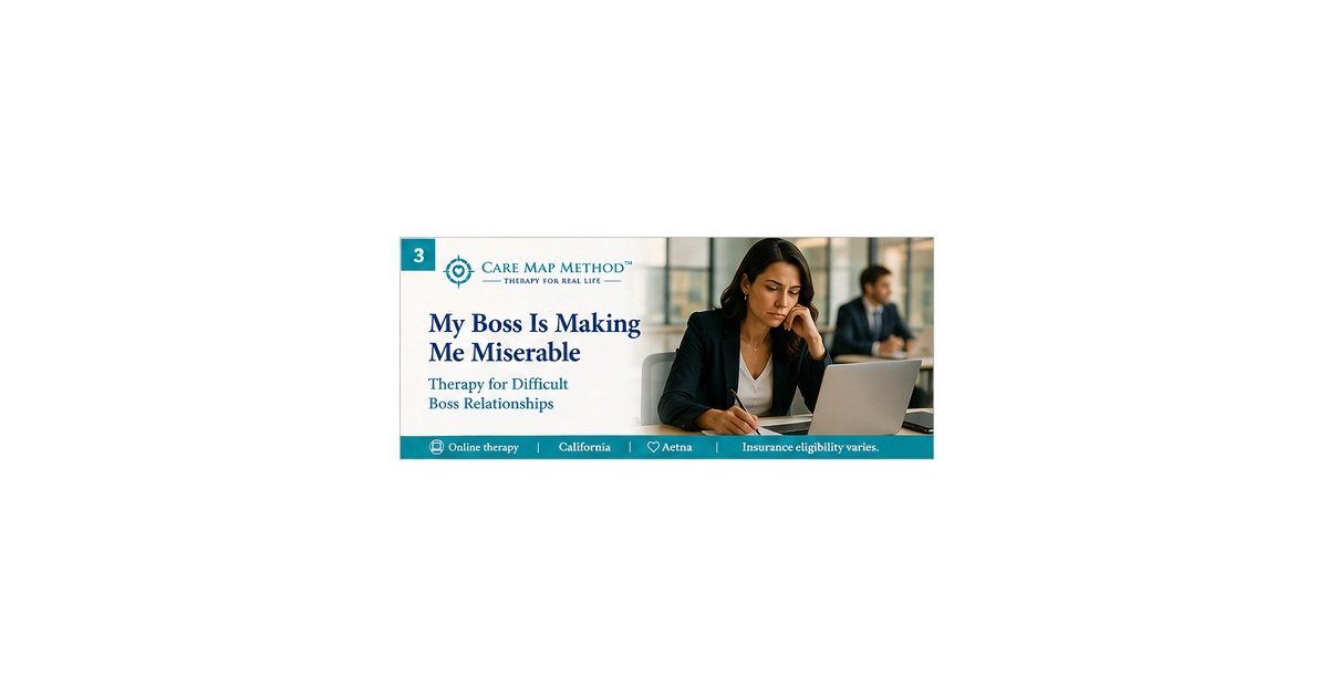 A professional feeling stressed at a laptop while dealing with a difficult workplace relationship.