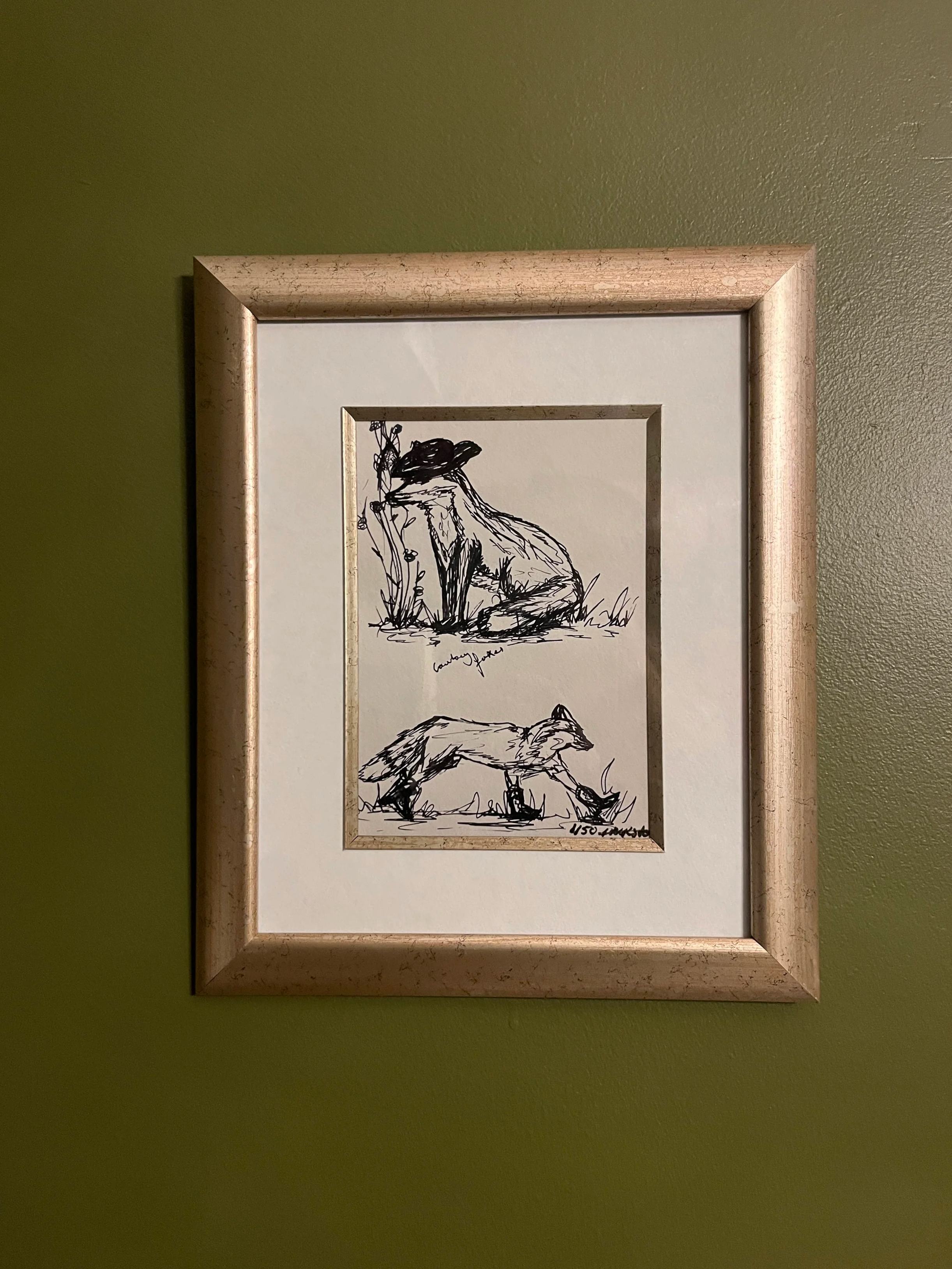 'Cowboy Foxes' A5 Print