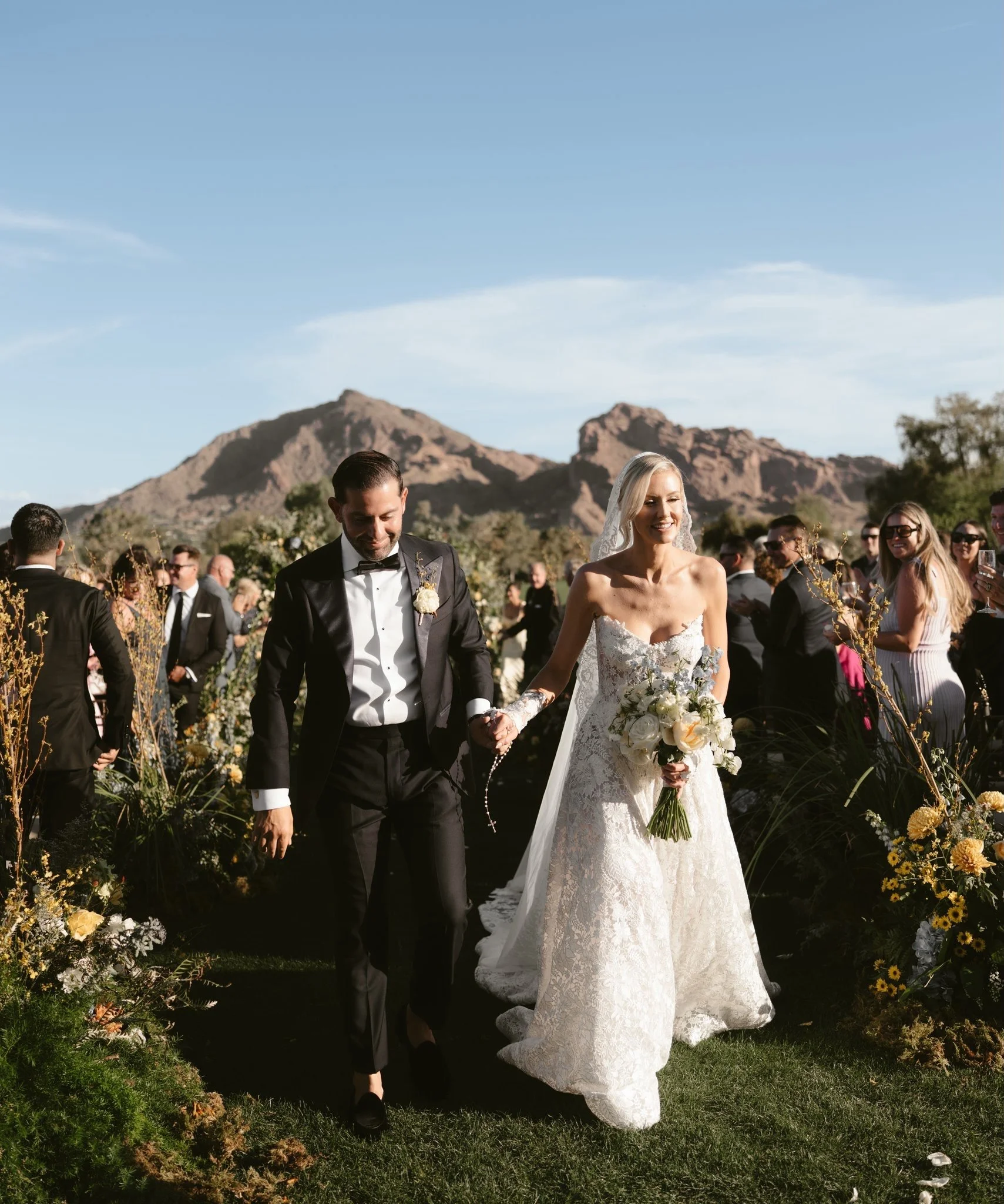 Chad &amp; Jessica&rsquo;s wedding at Paradise Valley Country Club was one we won&rsquo;t forget. The incredible staff, the golden sunset through the sycamore trees, and the soft blue and white details came together in a way that felt timeless and tr