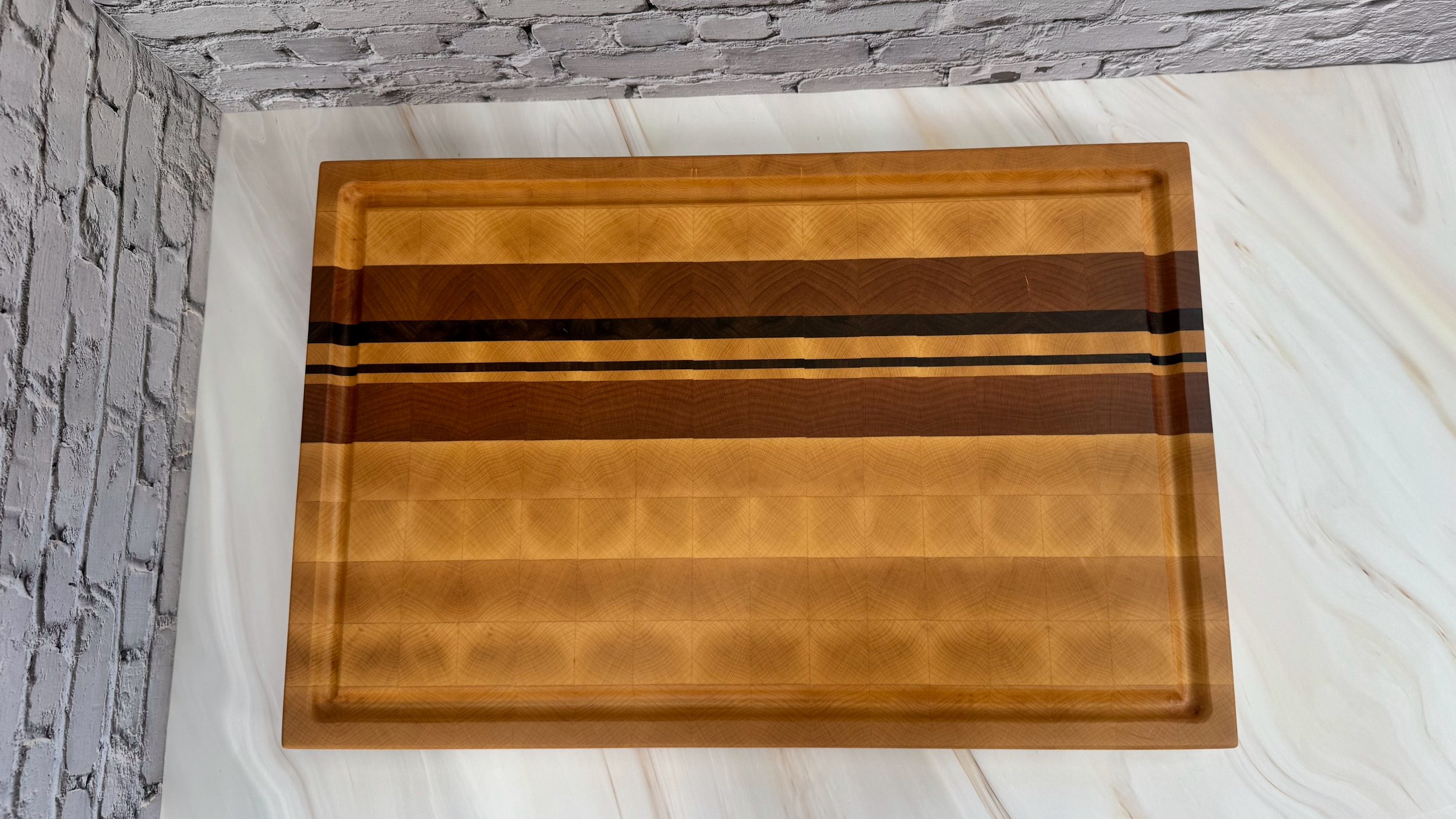 Asymmetric Modern Grain End Grain Cutting Board Charcuterie Board IMG_3957.jpg