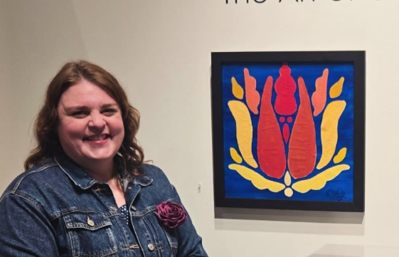 Olivia Laurel with painting