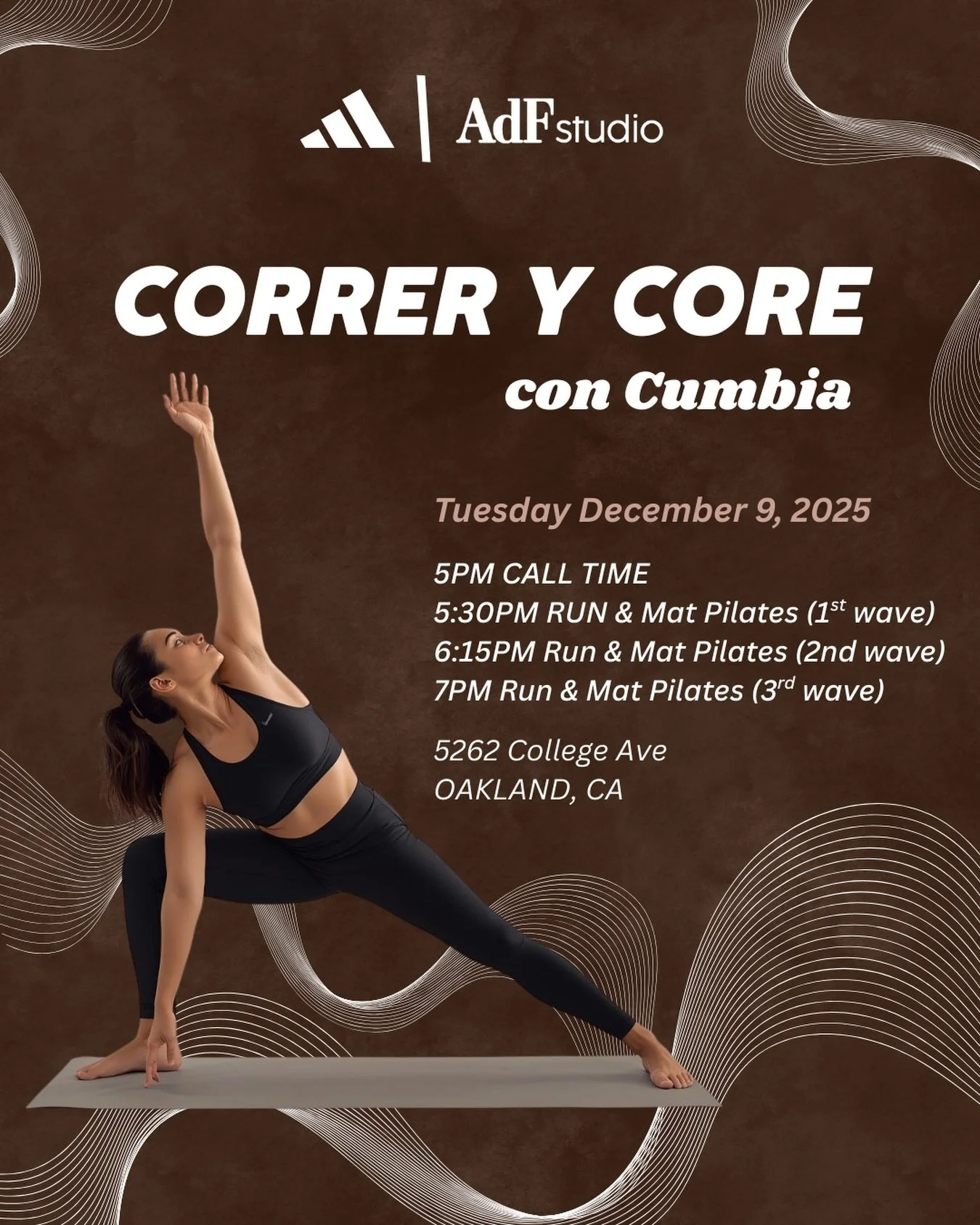 Get ready, chicas! We&rsquo;re back for ROUND ✌🏼 with Adidas in hosting our Correr y Core con Cumbia!

We&rsquo;re hitting the Oakland streets for a community run and flowing together for a spicy mat pilates session after led by the talented @ana_qu