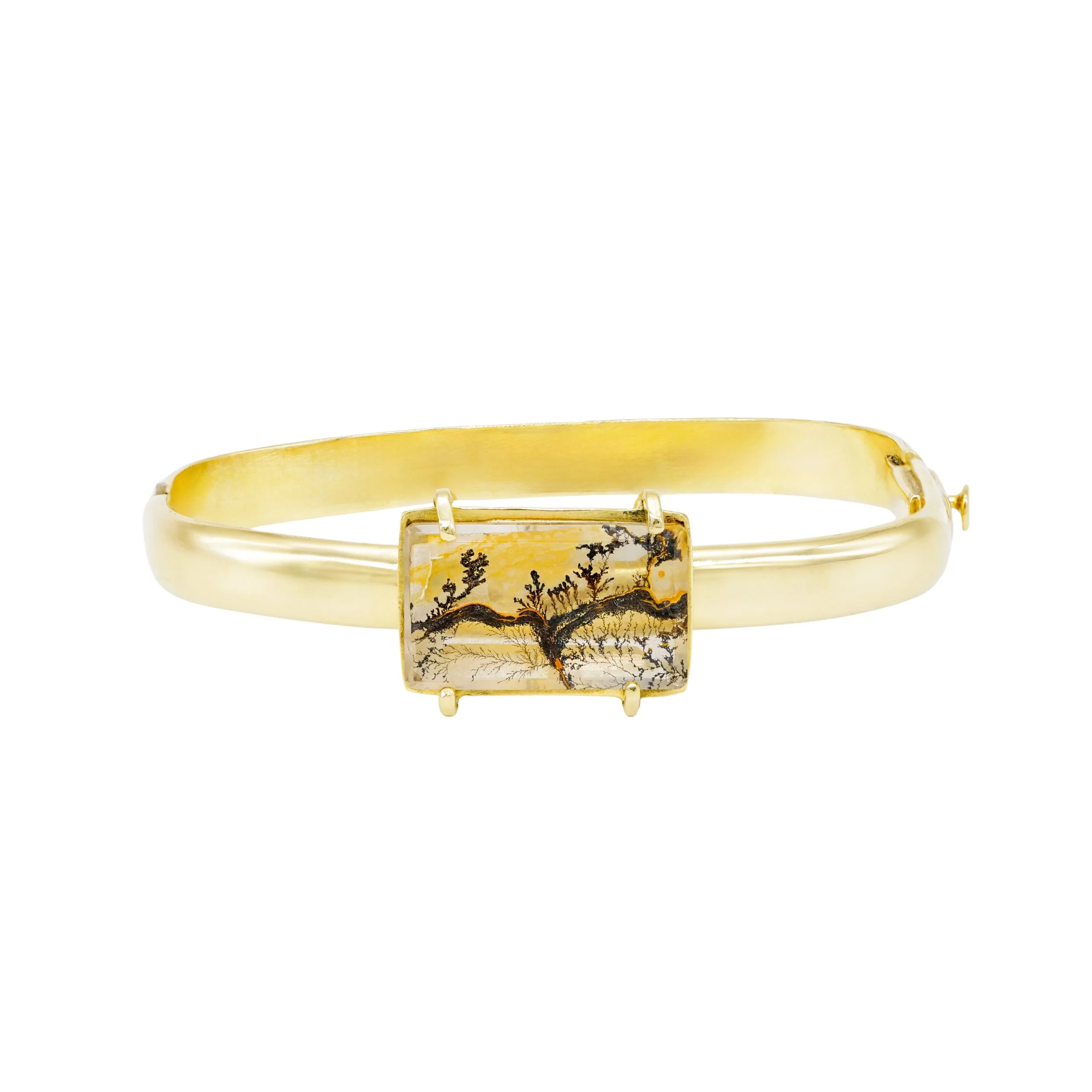 Gold Dendritic Quartz Bracelet