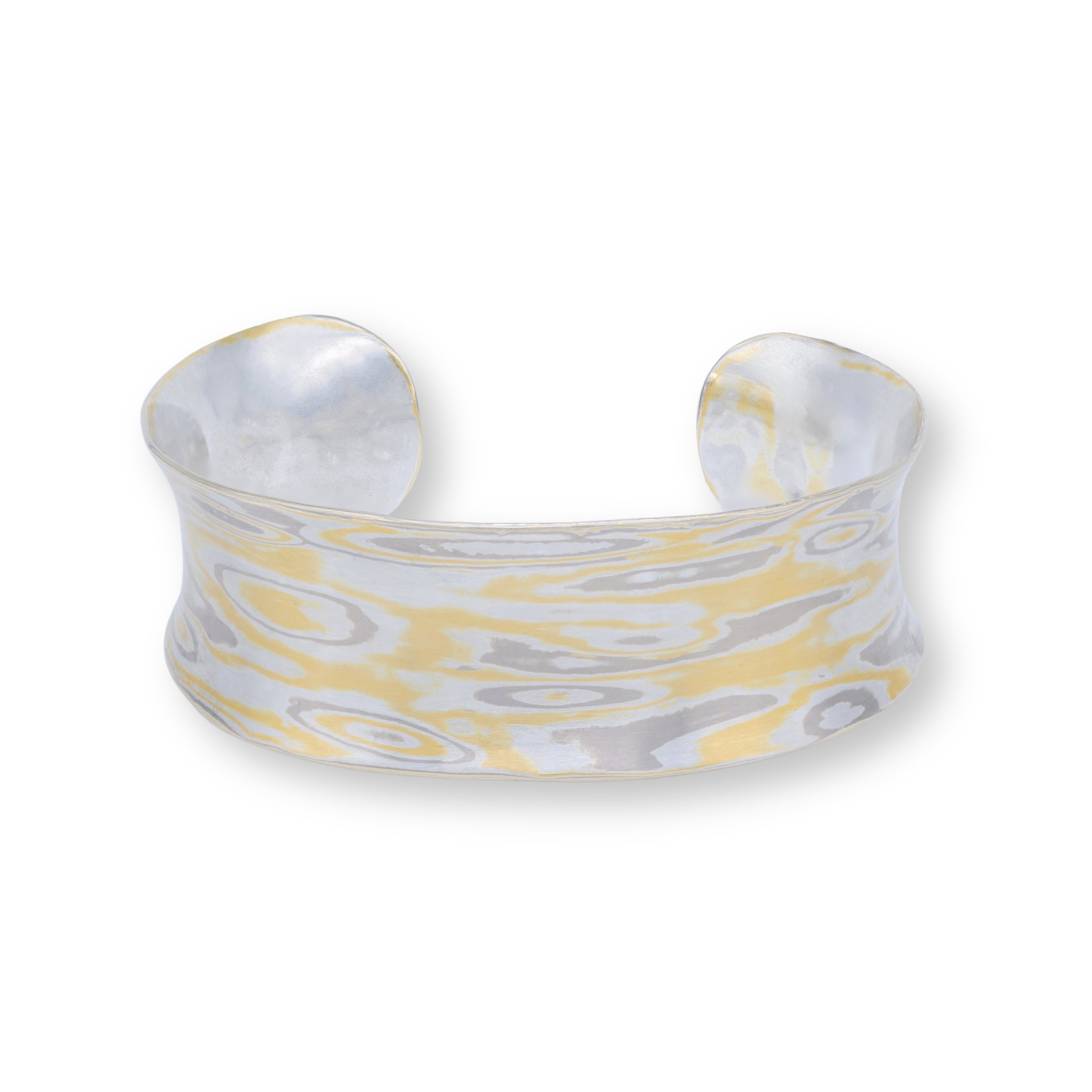 Mokume Gane Wide Cuff Bracelet
