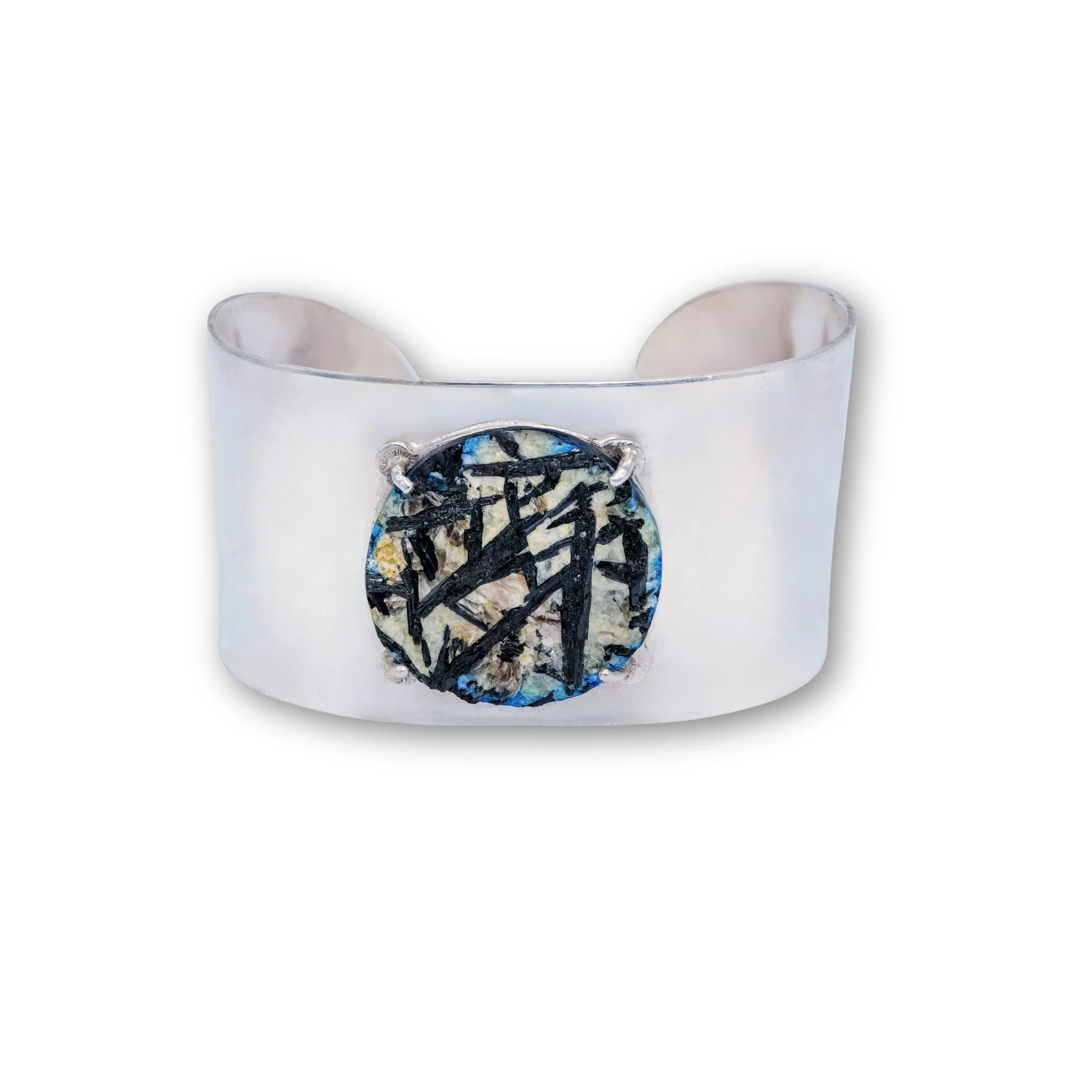 Tourmalinated Quartz Cuff Bracelet