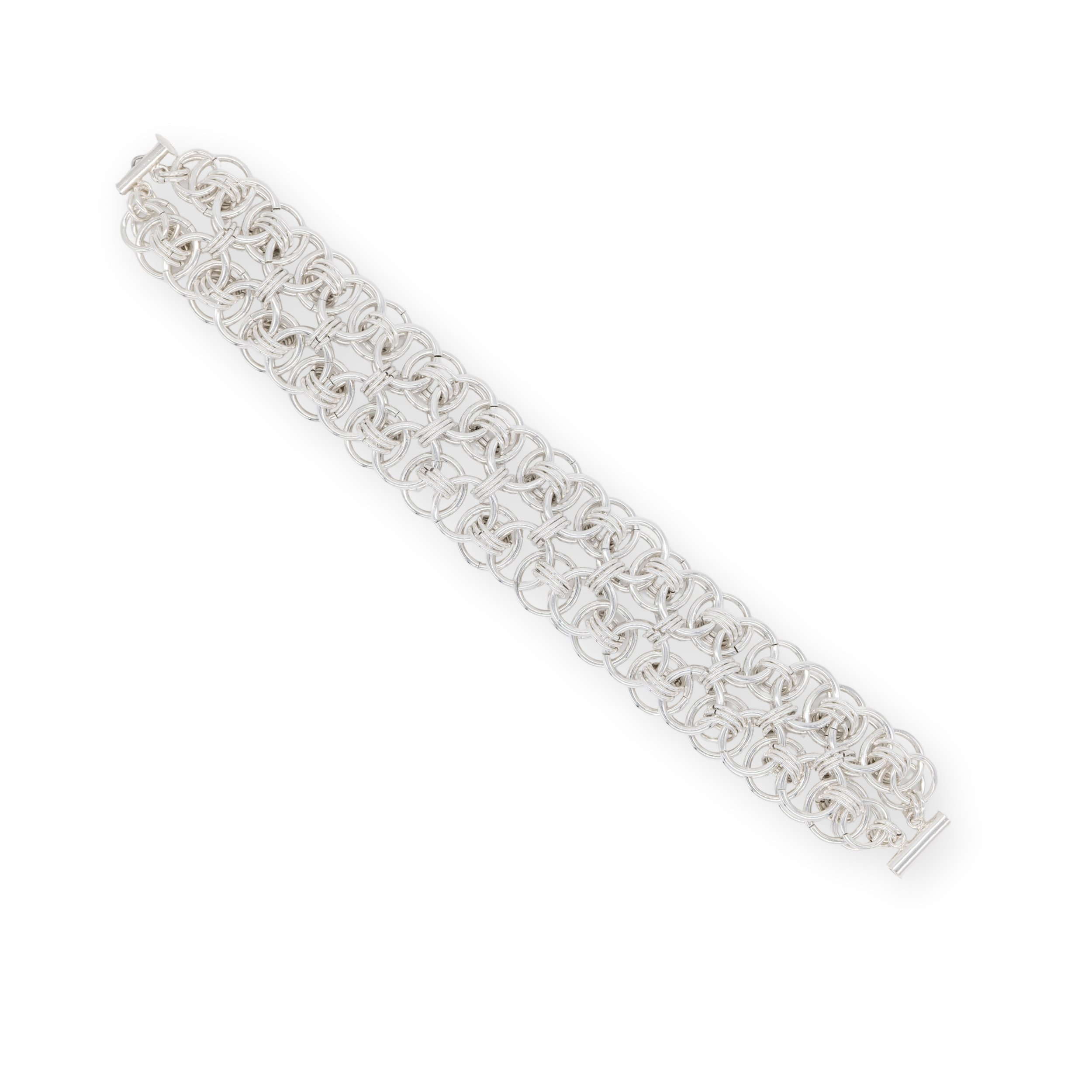 Double Double Wedding Ring Chainmail Bracelet