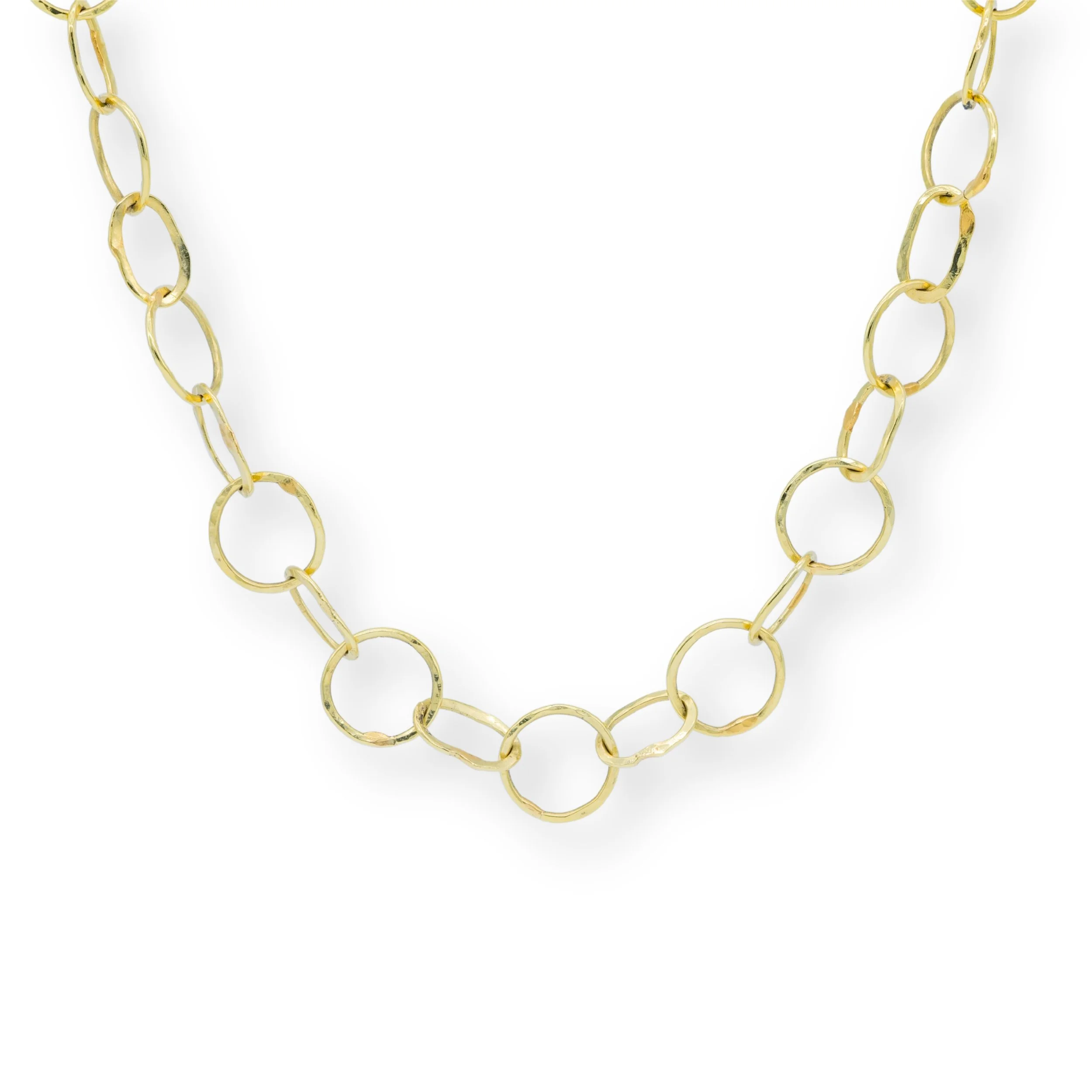 18 K Hammered Gold Chain
