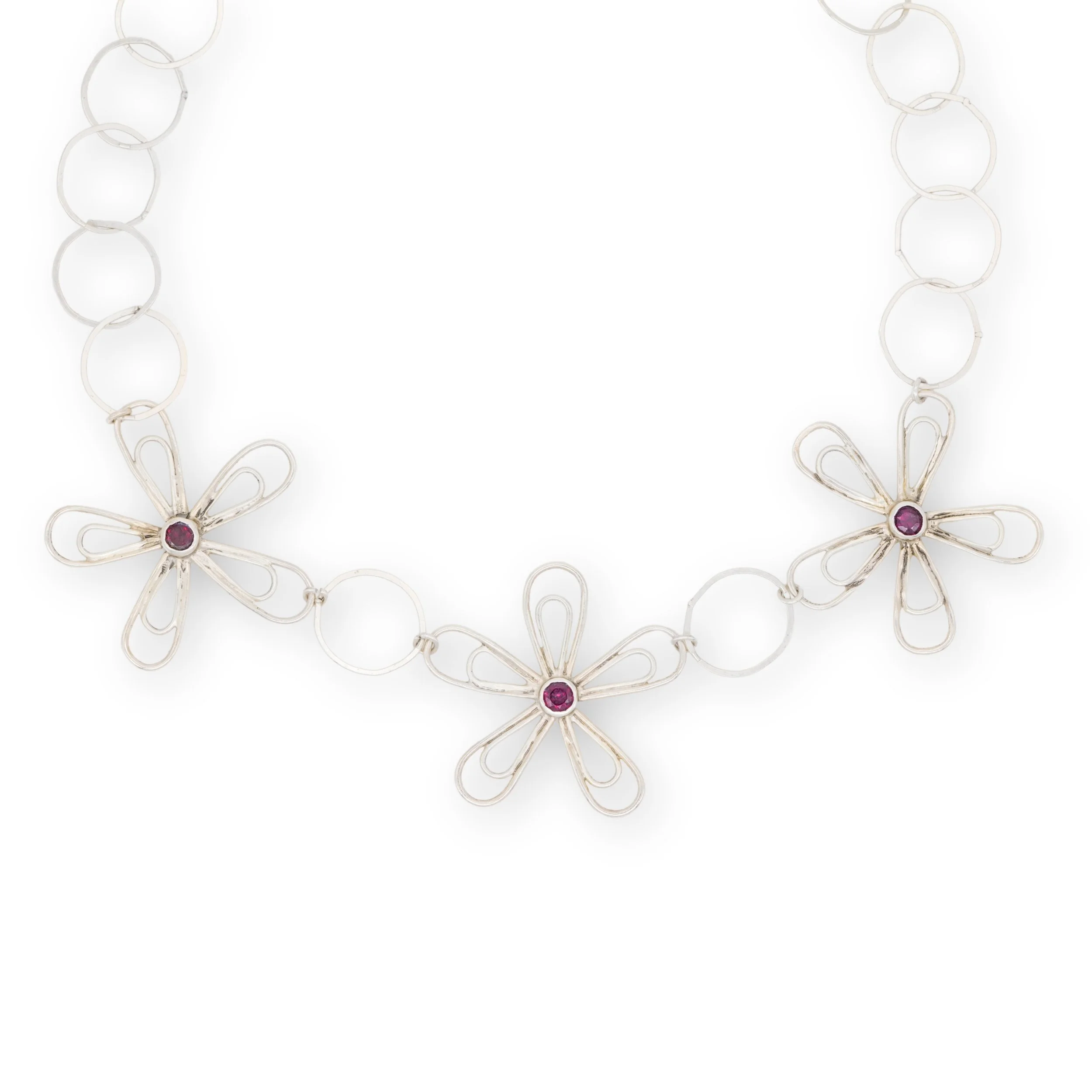Garnet Flower Choker