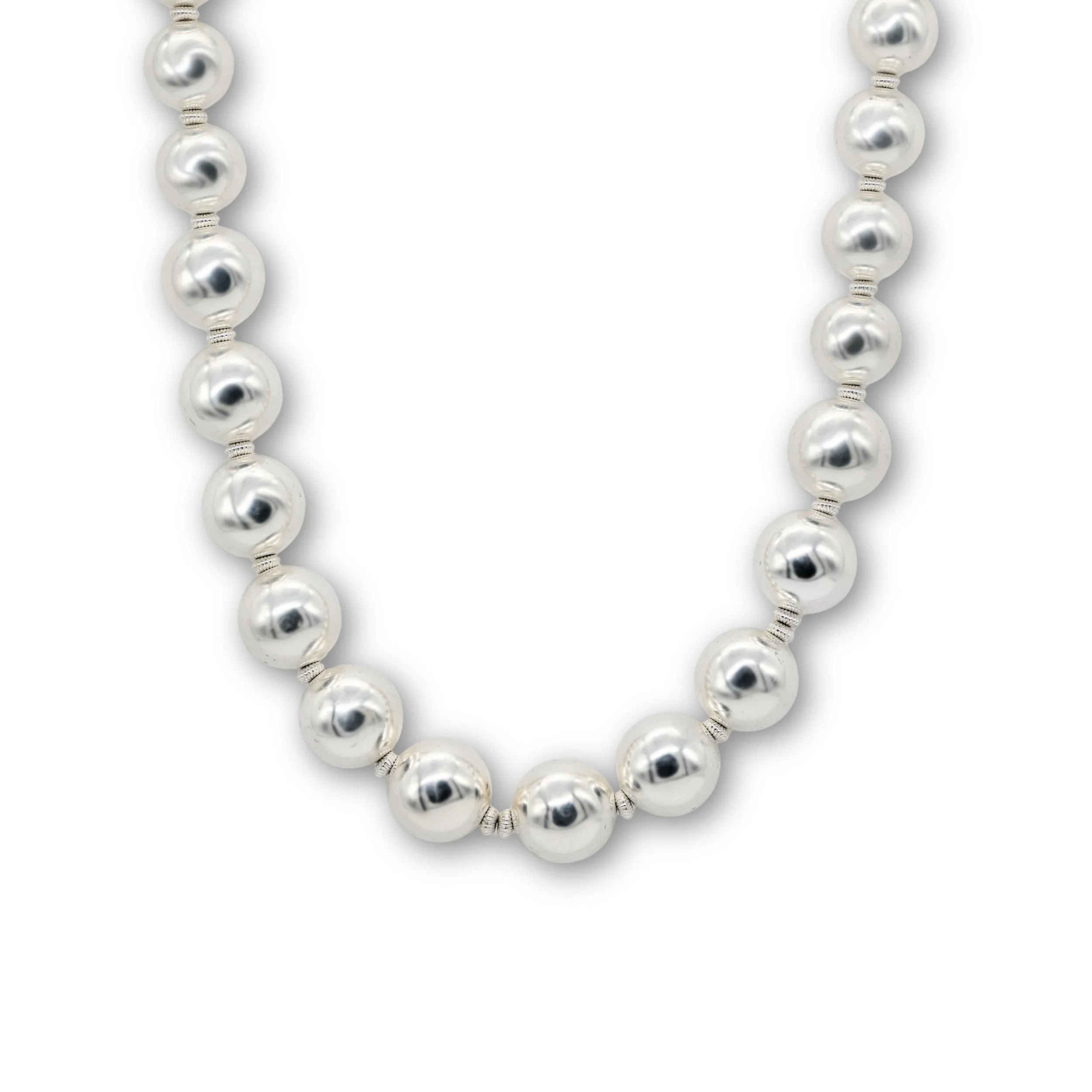 Sterling Silver Graduated Round Beads