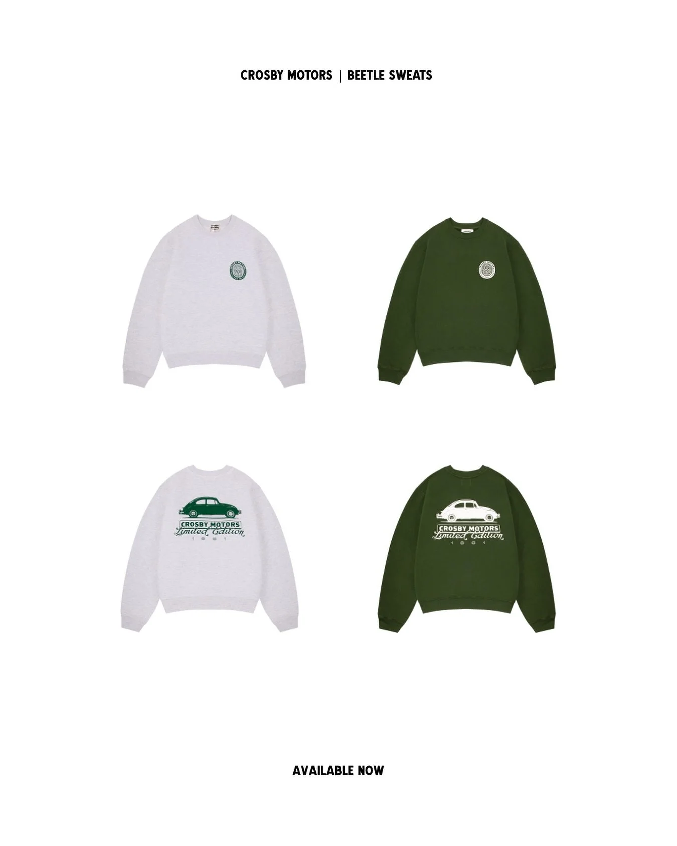 The Beetle Capsule. Crosby Motors apparel built for life beyond the road. Available now at crosbymotors.com/store/apparel