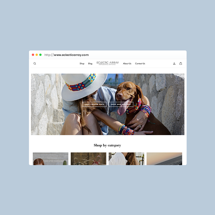 Eclectic Array: Web Design + Esty Store Build