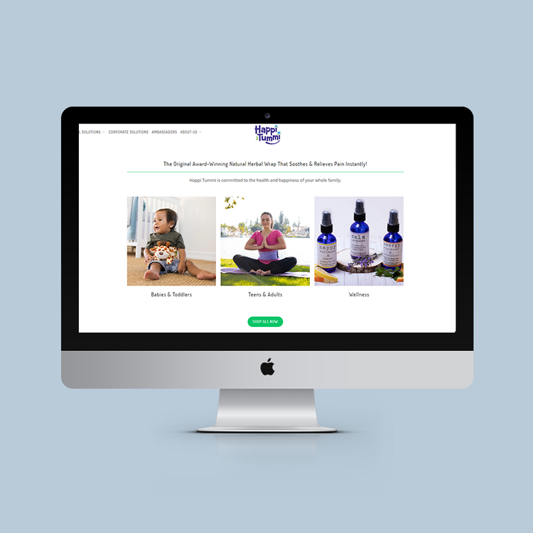 Happi Tummi: Logo + Brand Identity + Web Design
