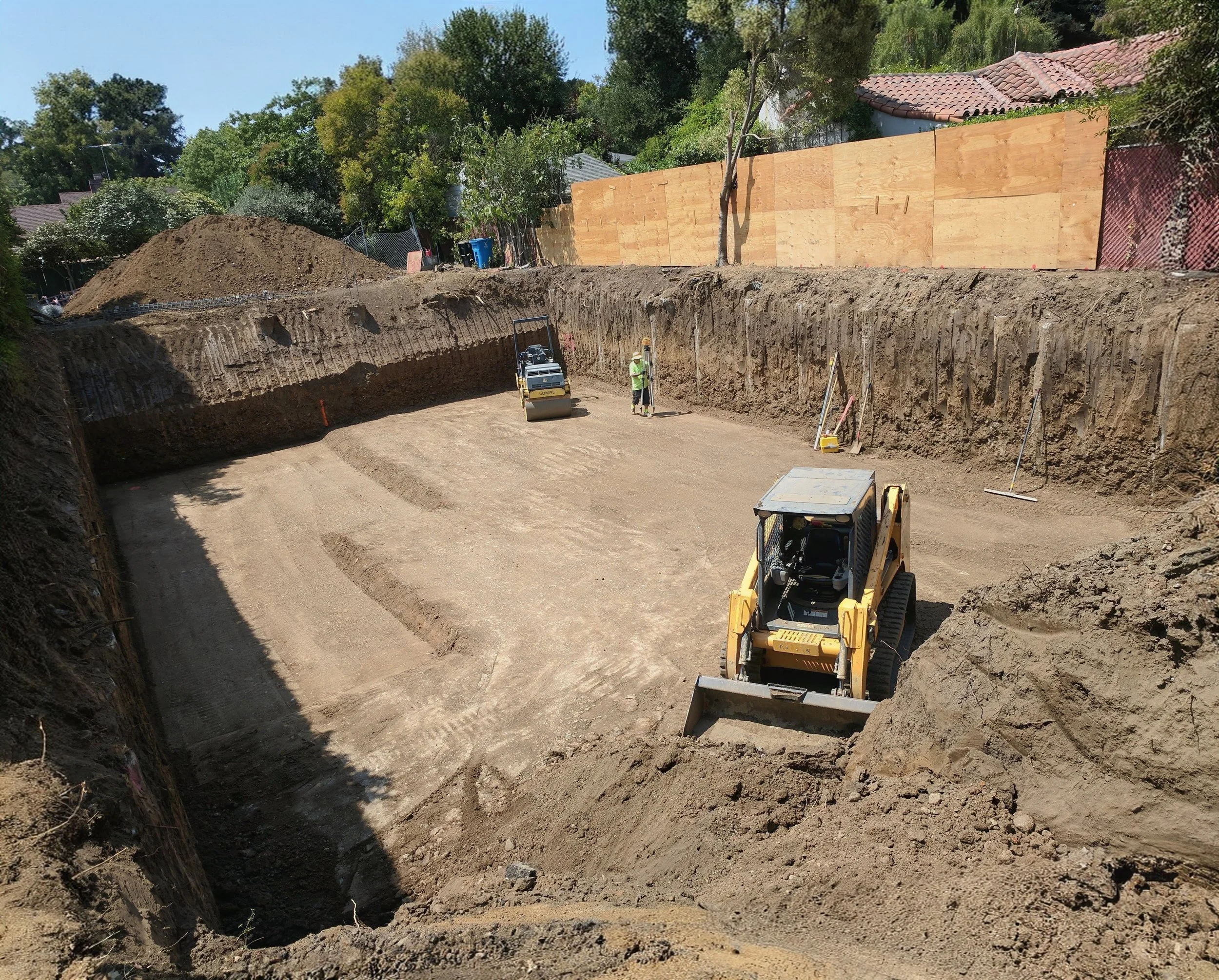Freshly excavated basement: laying the groundwork for added living space and a solid foundation for the new home.