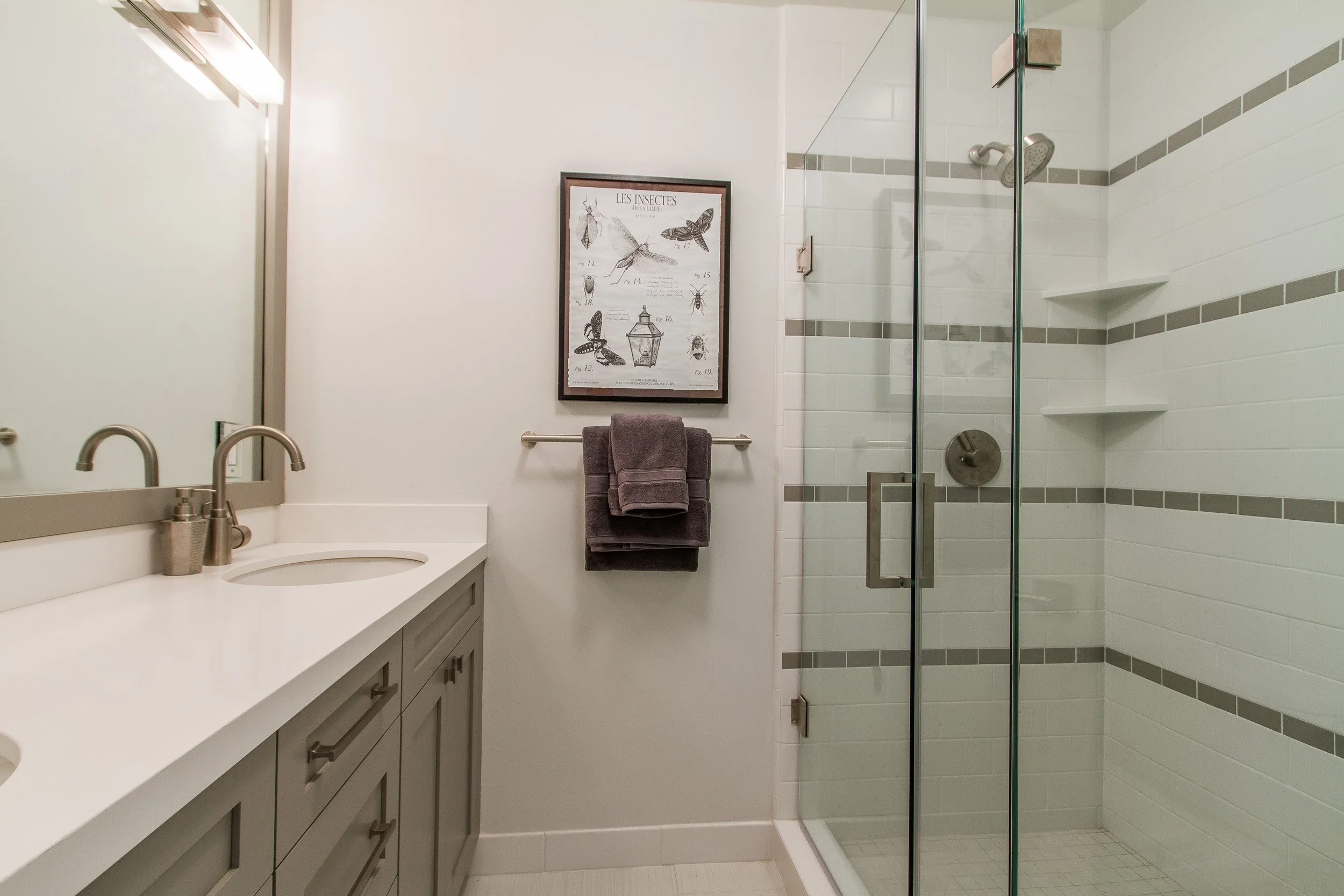 Simple, bright bathroom with a walk-in shower and clean lines.