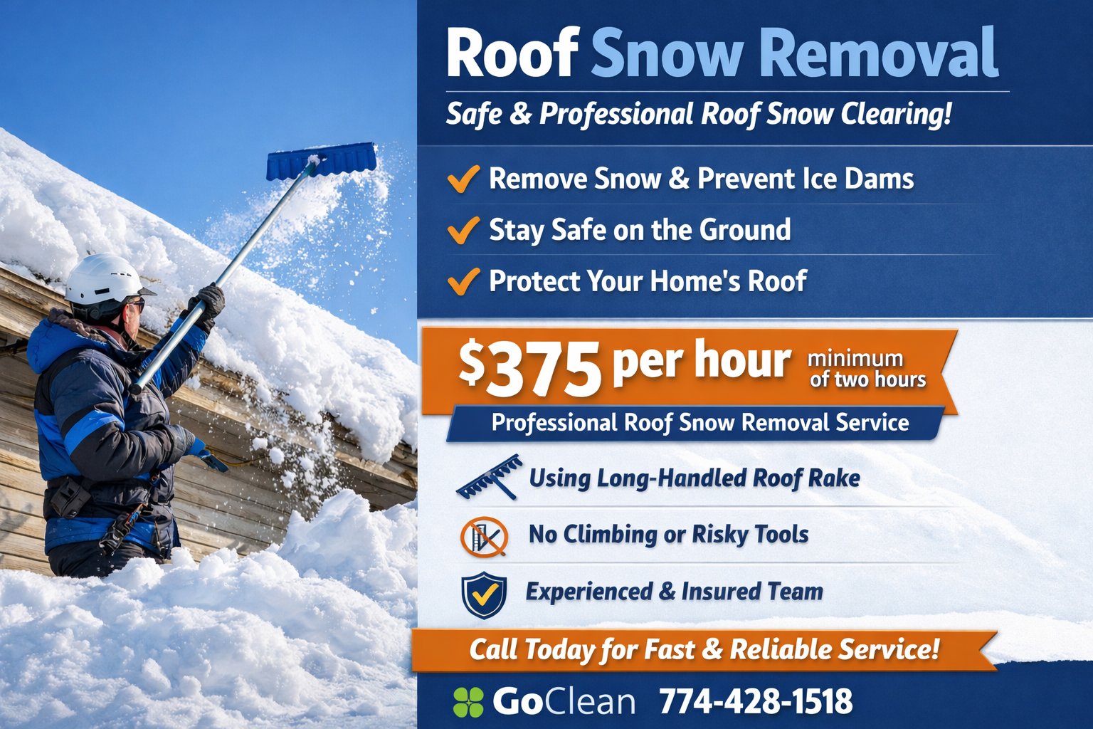 Roof Snow Removal Service