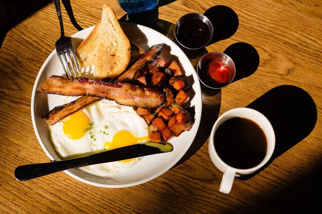  All American breakfast crafted by Fat Rabbit Social House in downtown ATX 