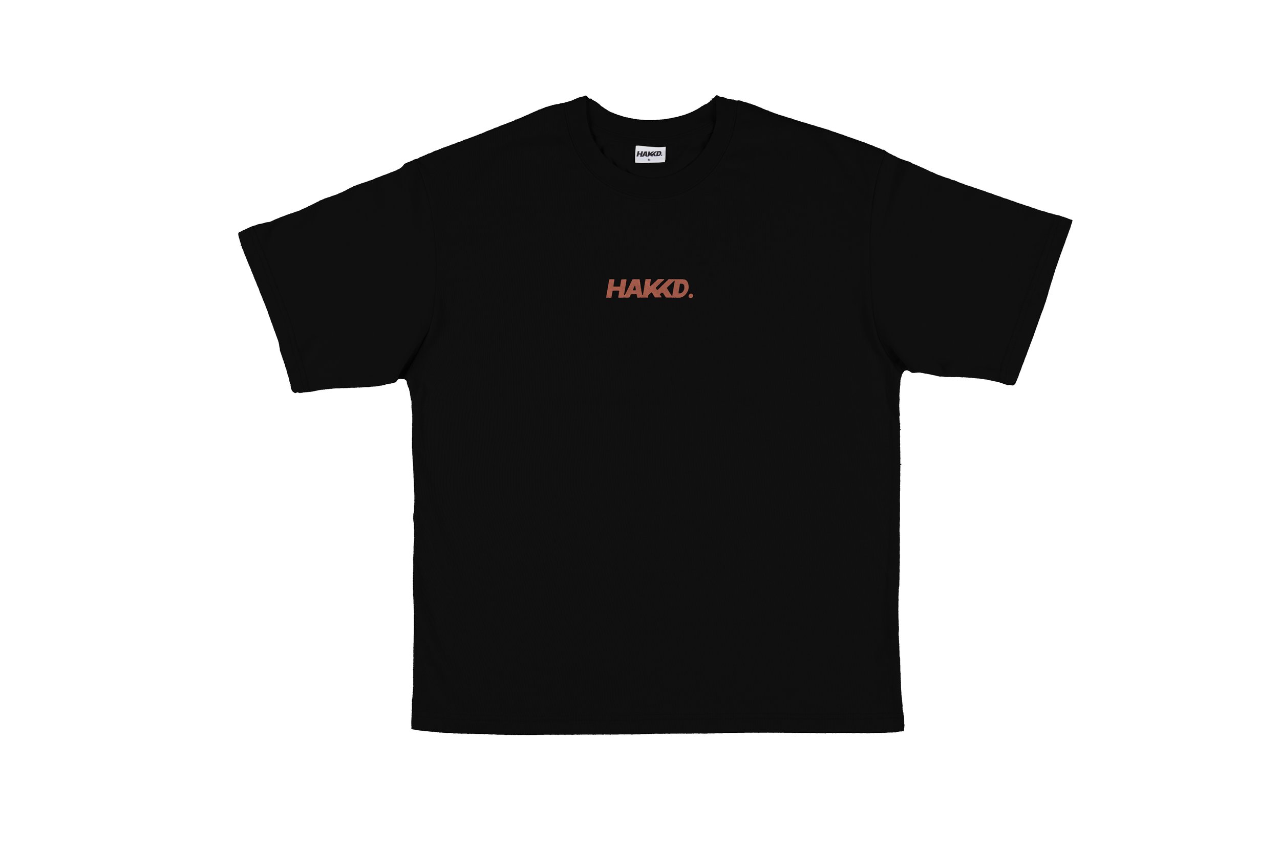 Casual Cotton Tee - Black & Orange
