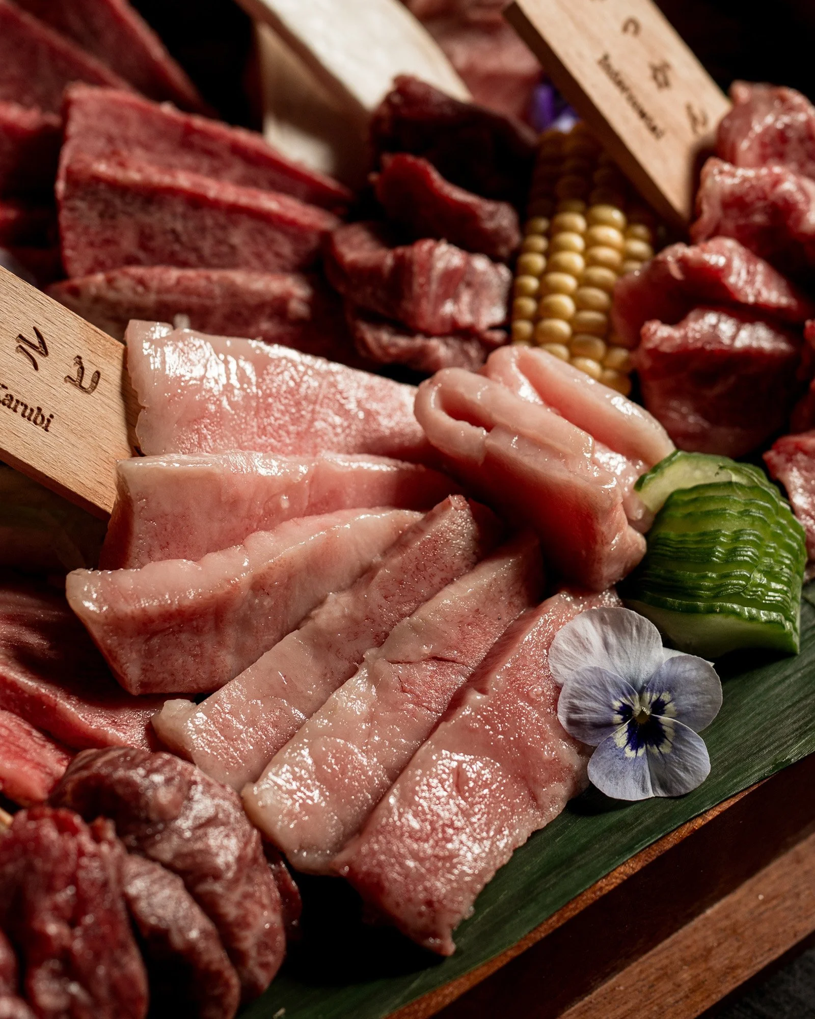 Table of Japanese dishes featuring A5 wagyu in Melbourne CBD