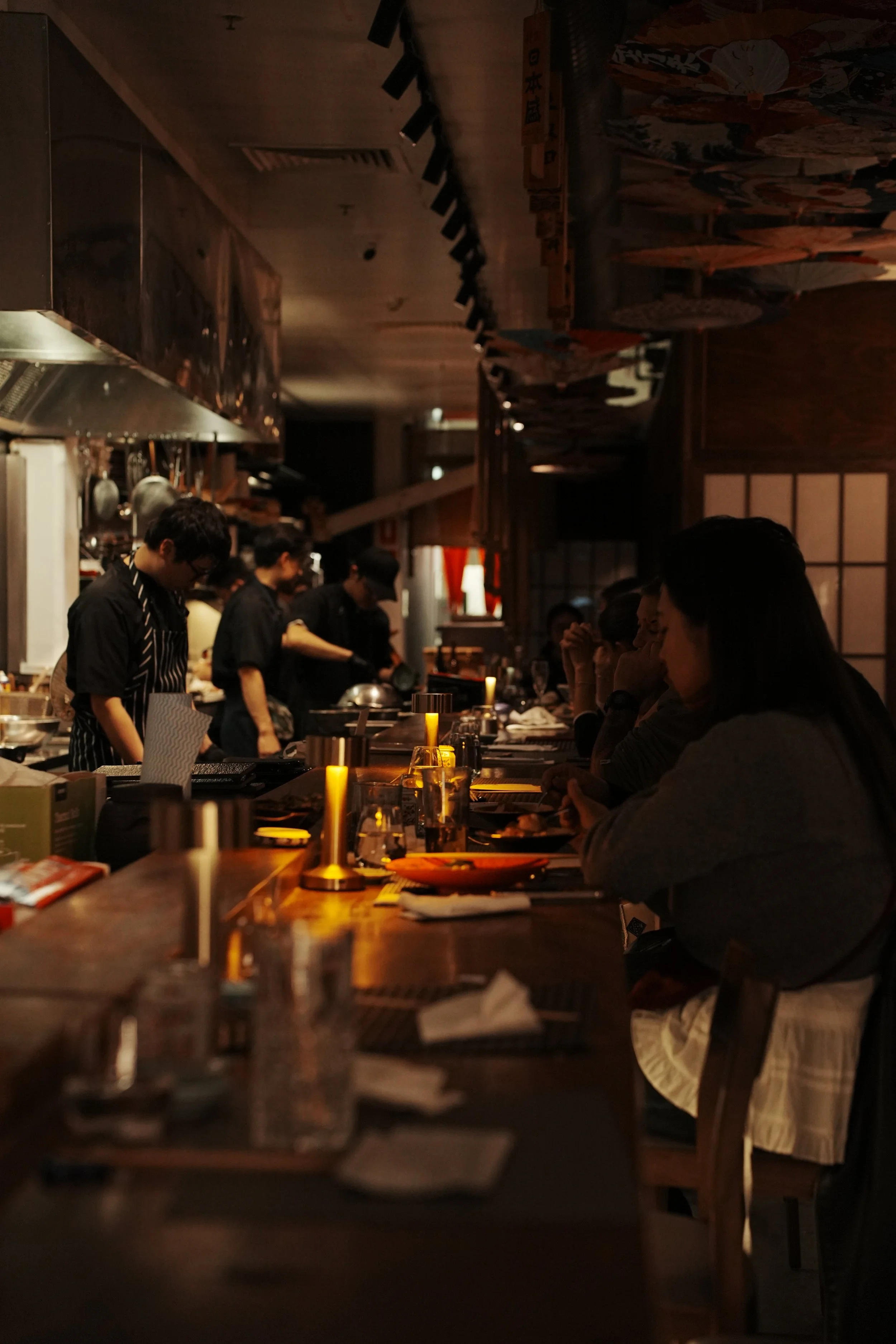 Miyazaki Night, guests sitting at bar area