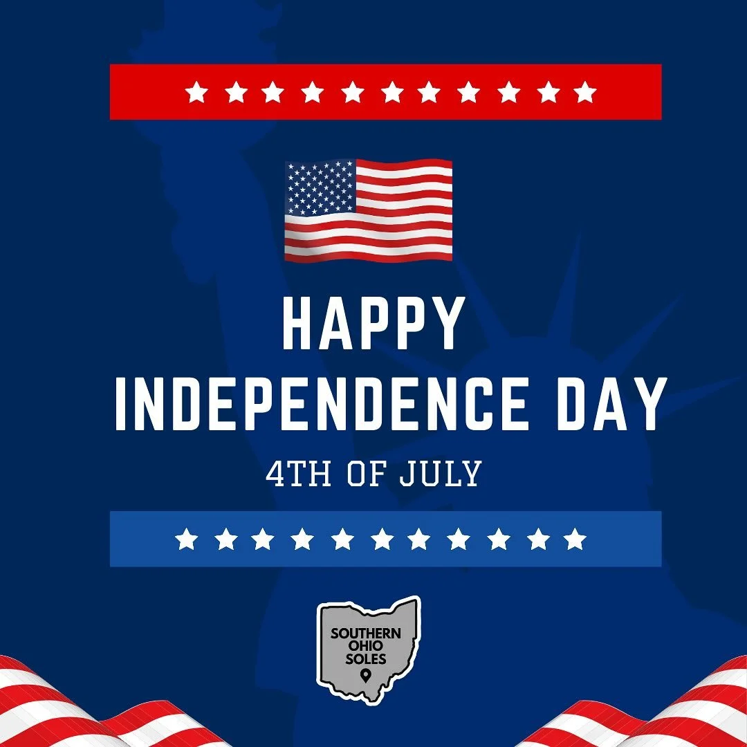 🇺🇸 Happy Independence Day from Southern Ohio Soles!

Today we celebrate the freedom, resilience, and unity that define America. Wishing you a safe and meaningful 4th of July! 🌟
