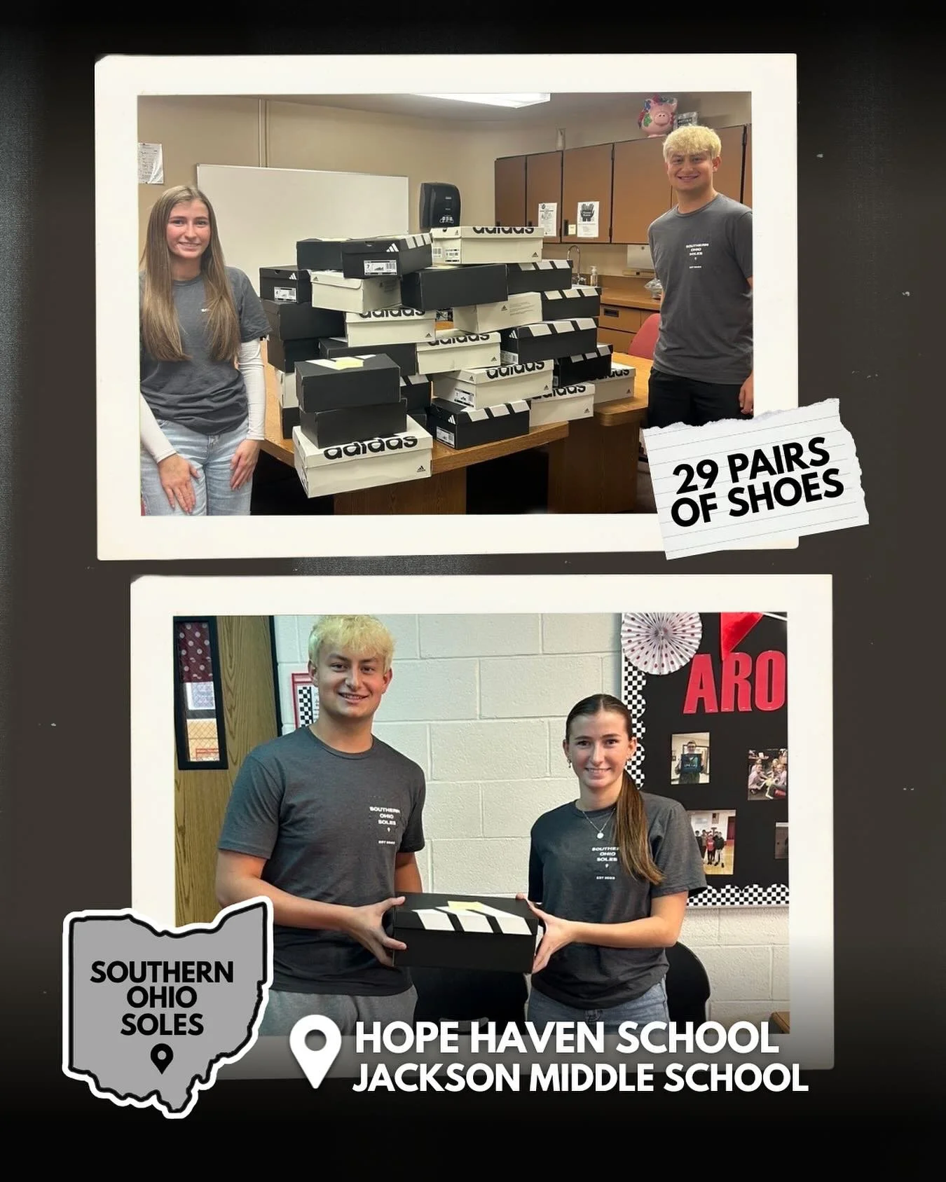 Getting ready for the winter season one step at a time! ❄️👟

We had the pleasure of delivering brand-new shoes to students at Hope Haven School and Jackson Middle School. Thank you to everyone who continues to support our mission! 💙
