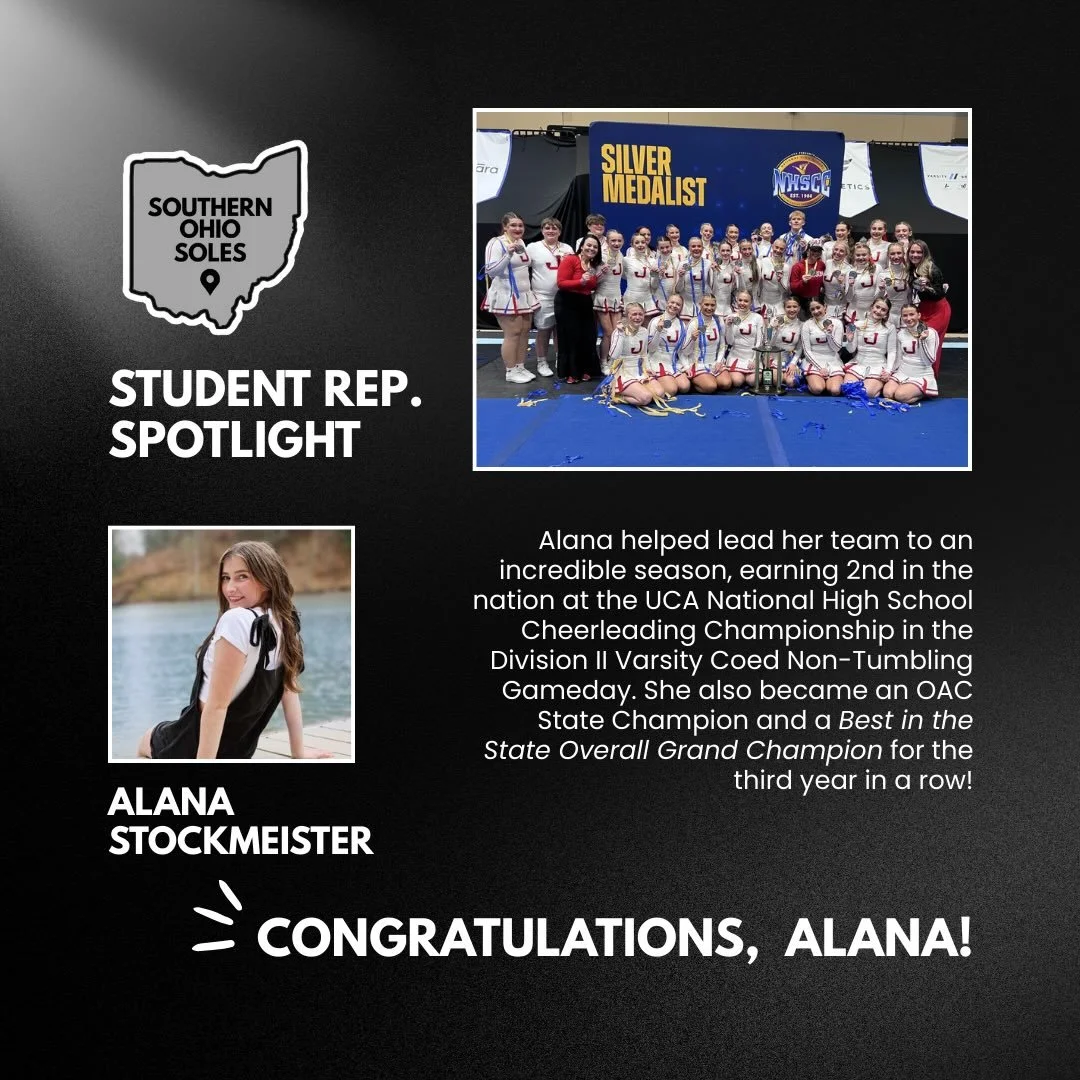 📣🏆 Congratulations to Alana on an outstanding competitive season at the highest level of cheerleading!

At the UCA National High School Cheerleading Championship, Alana helped her team earn 2nd in the nation in Division II Varsity Coed Non-Tumbling