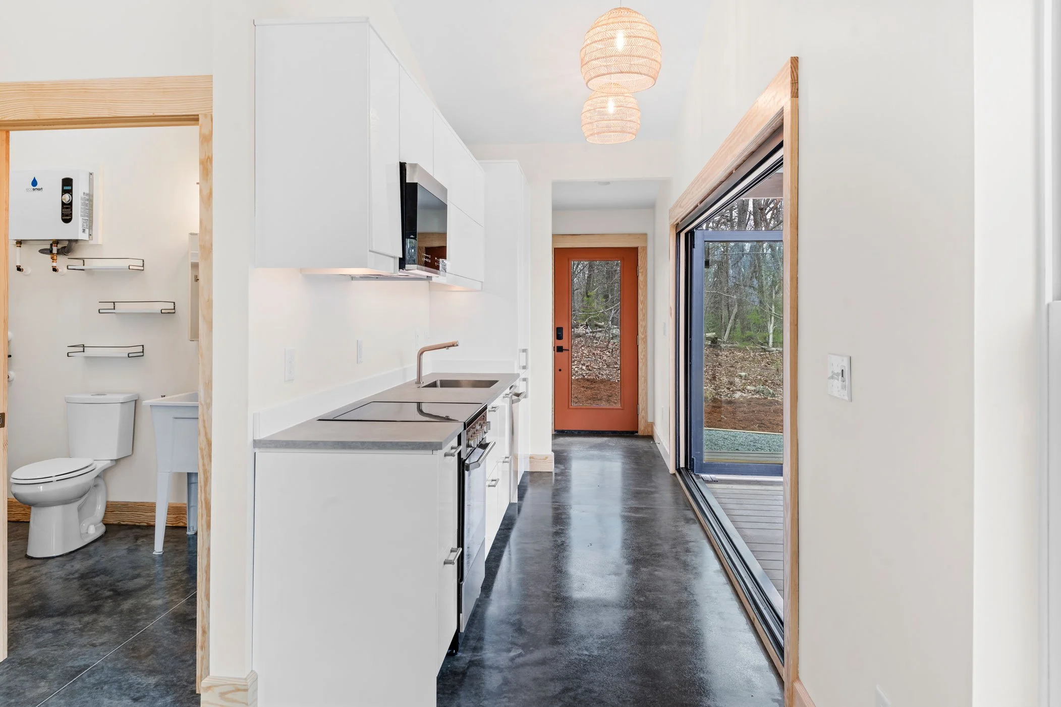 tiny home interior custom home build by roll construction