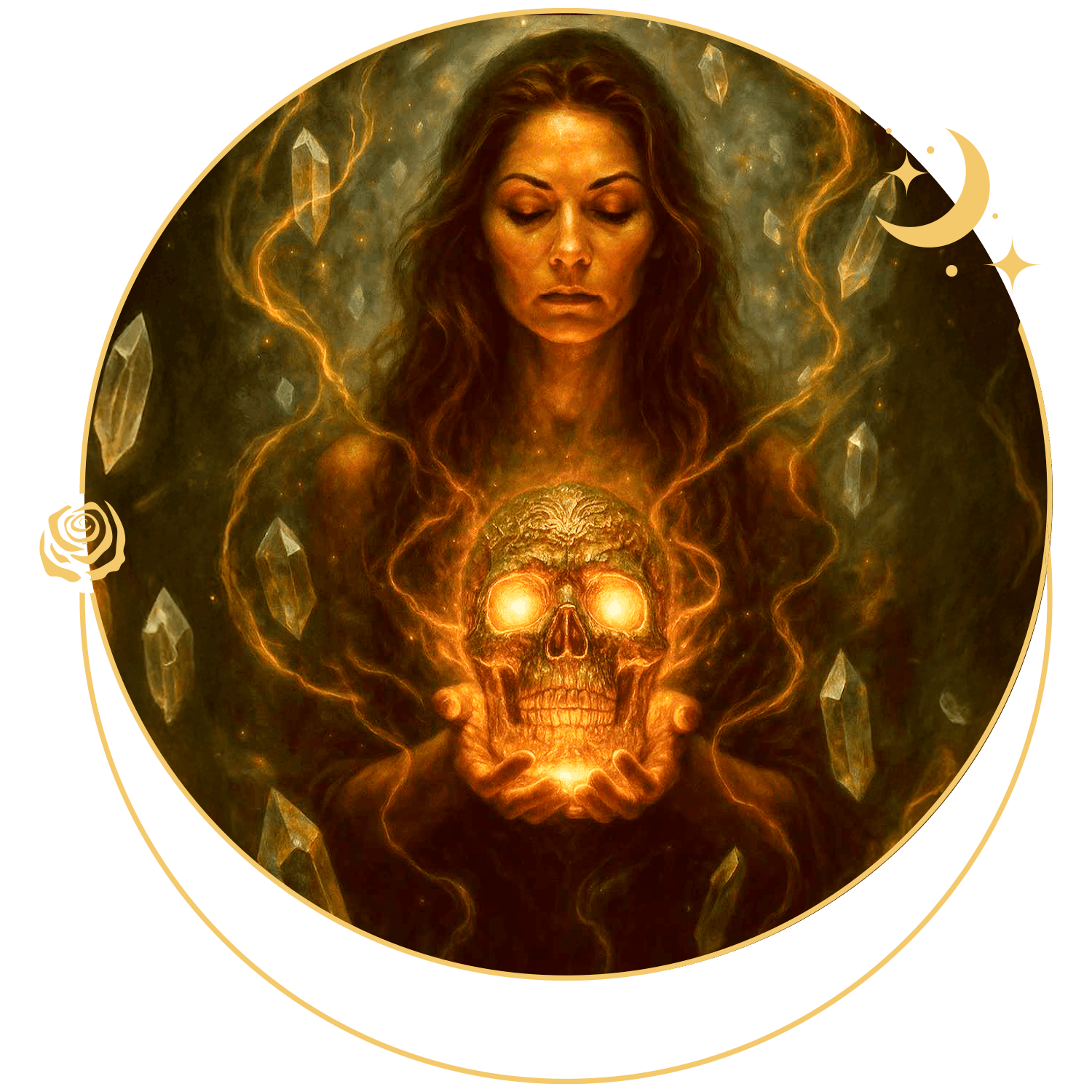 Audrey the skull witch crâne de cristal