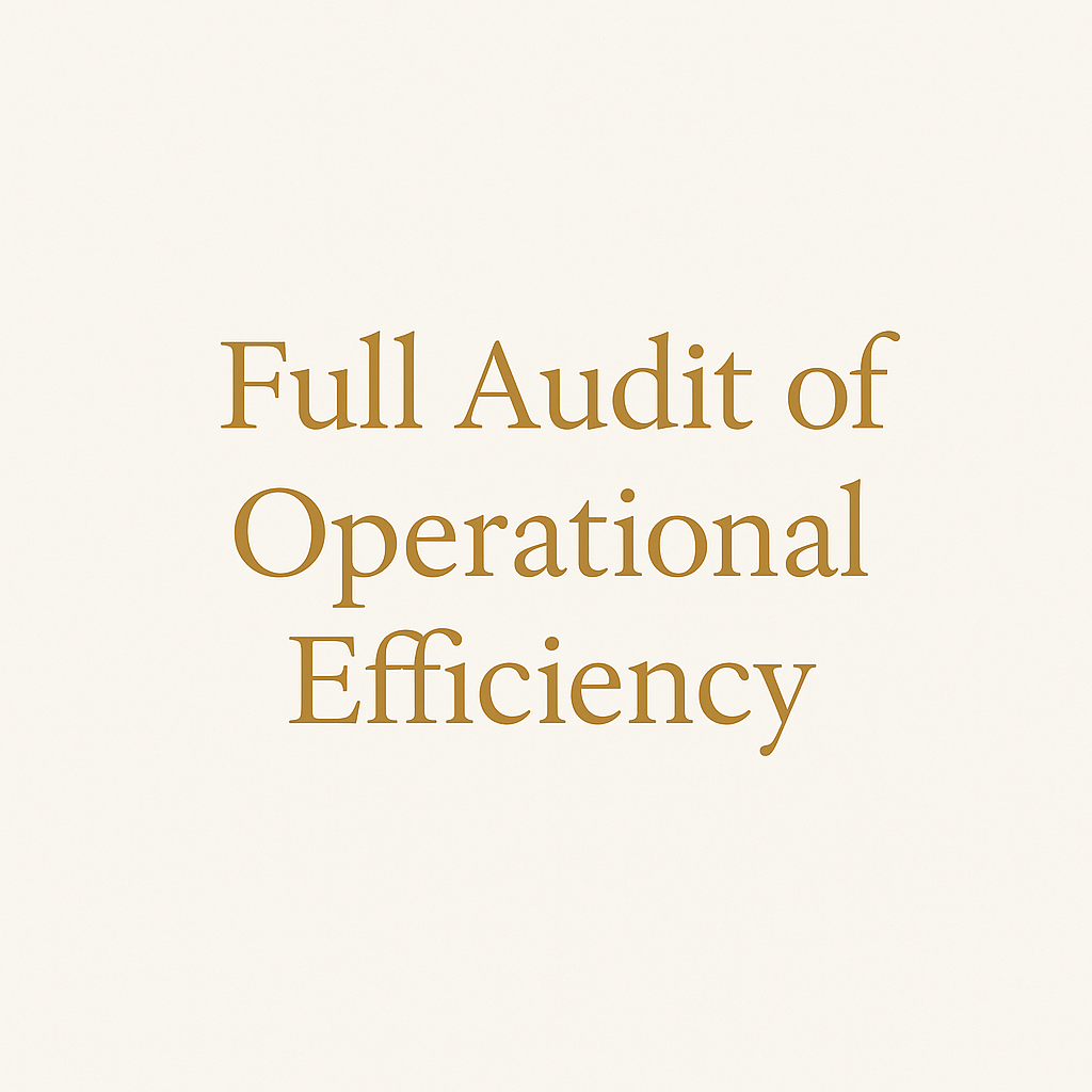 Full Audit of Operation Efficency