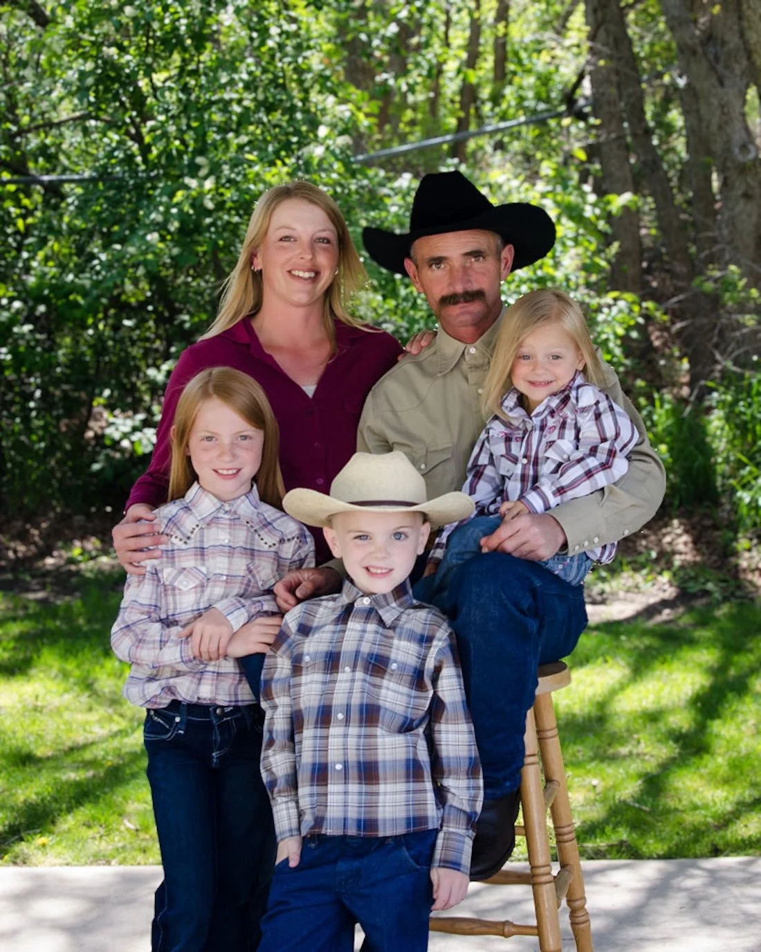 Bradshaw family at Dry Creek Livestock ranch Utah Wyoming border