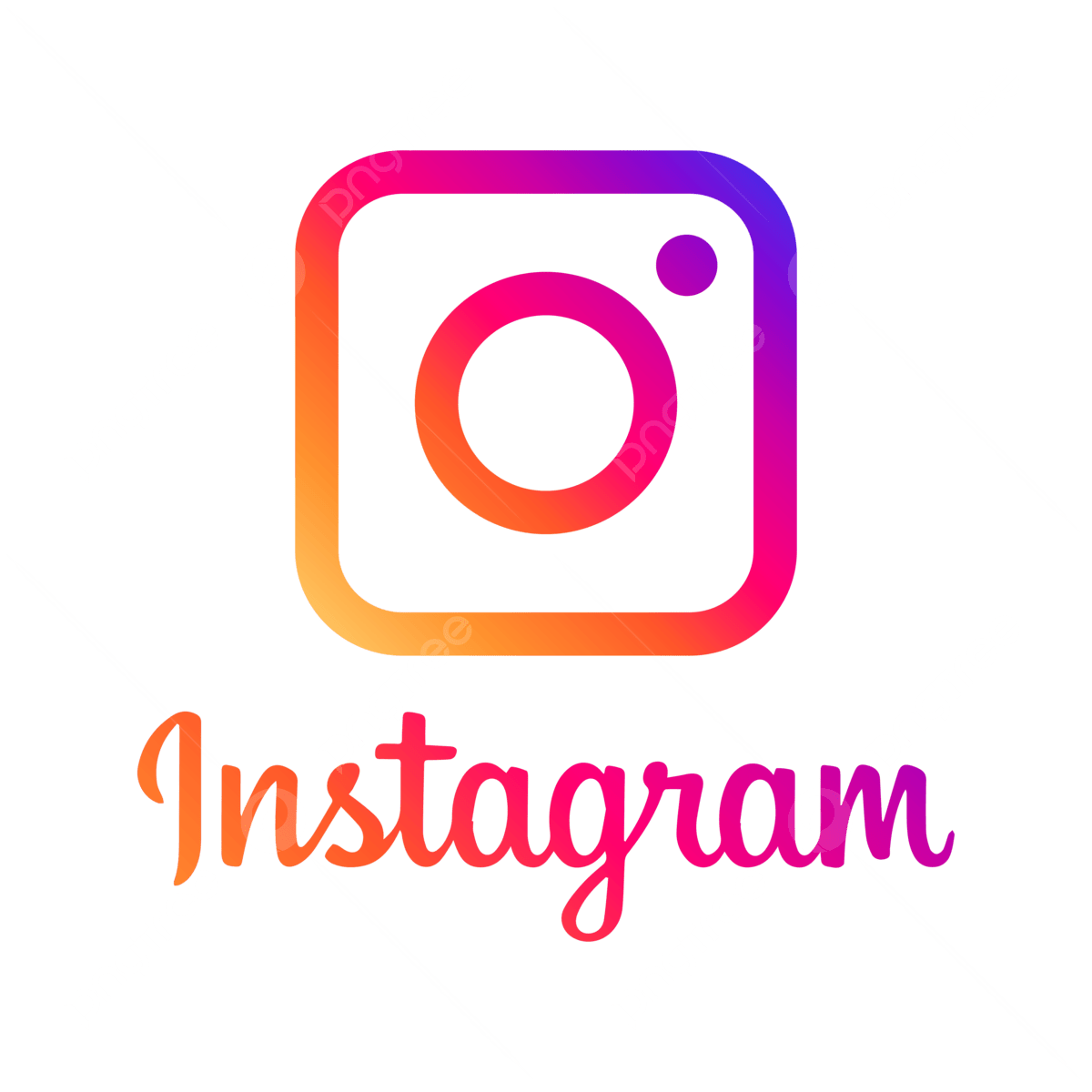 Instagram logo with the word 'Instagram' written below it on a black background.