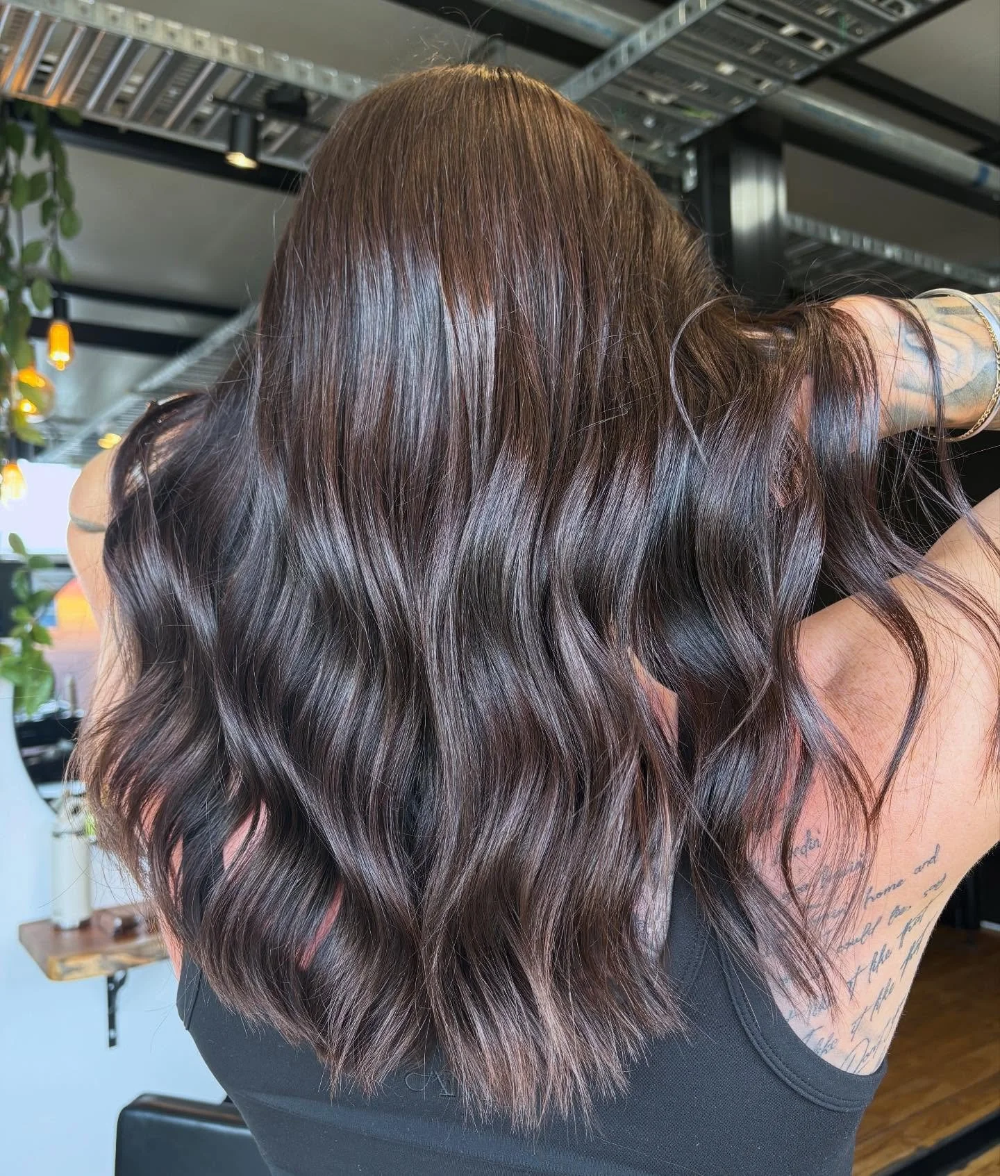 Dark shimmery locks 🪩 @rootshair_studio #christchurchhairstylist #brunette #keunesemicolor #keunesalon #christchurchsalon #christchurchhairdresser #thesq