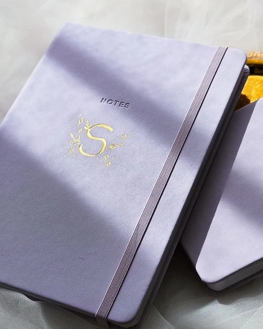 Monogrammed Gold Initial on Notebook