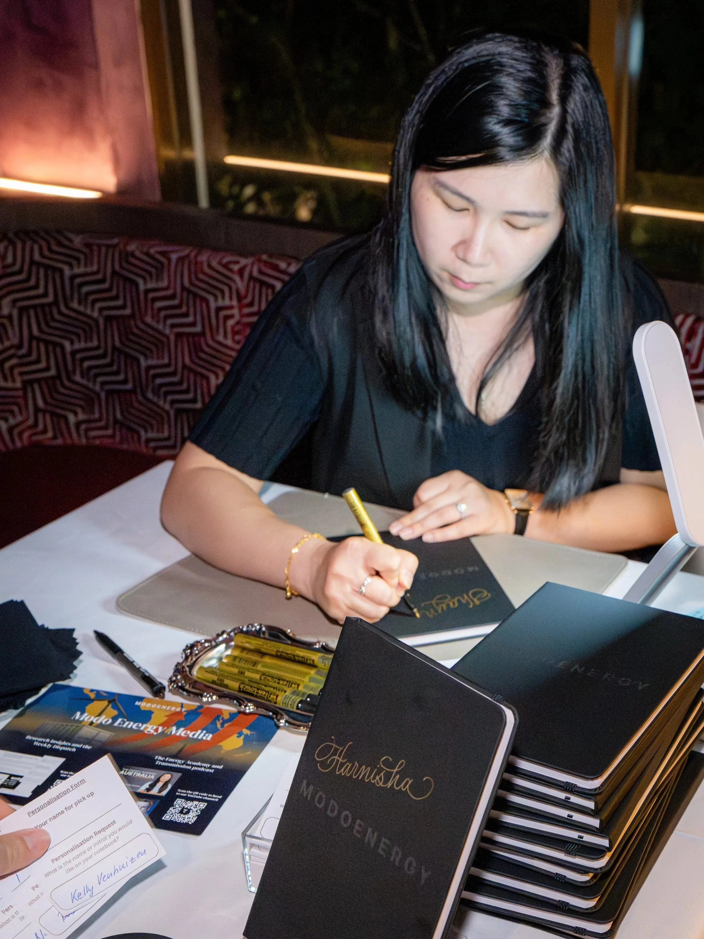 Bespoke Calligraphy for Modoenergy Corporate Event