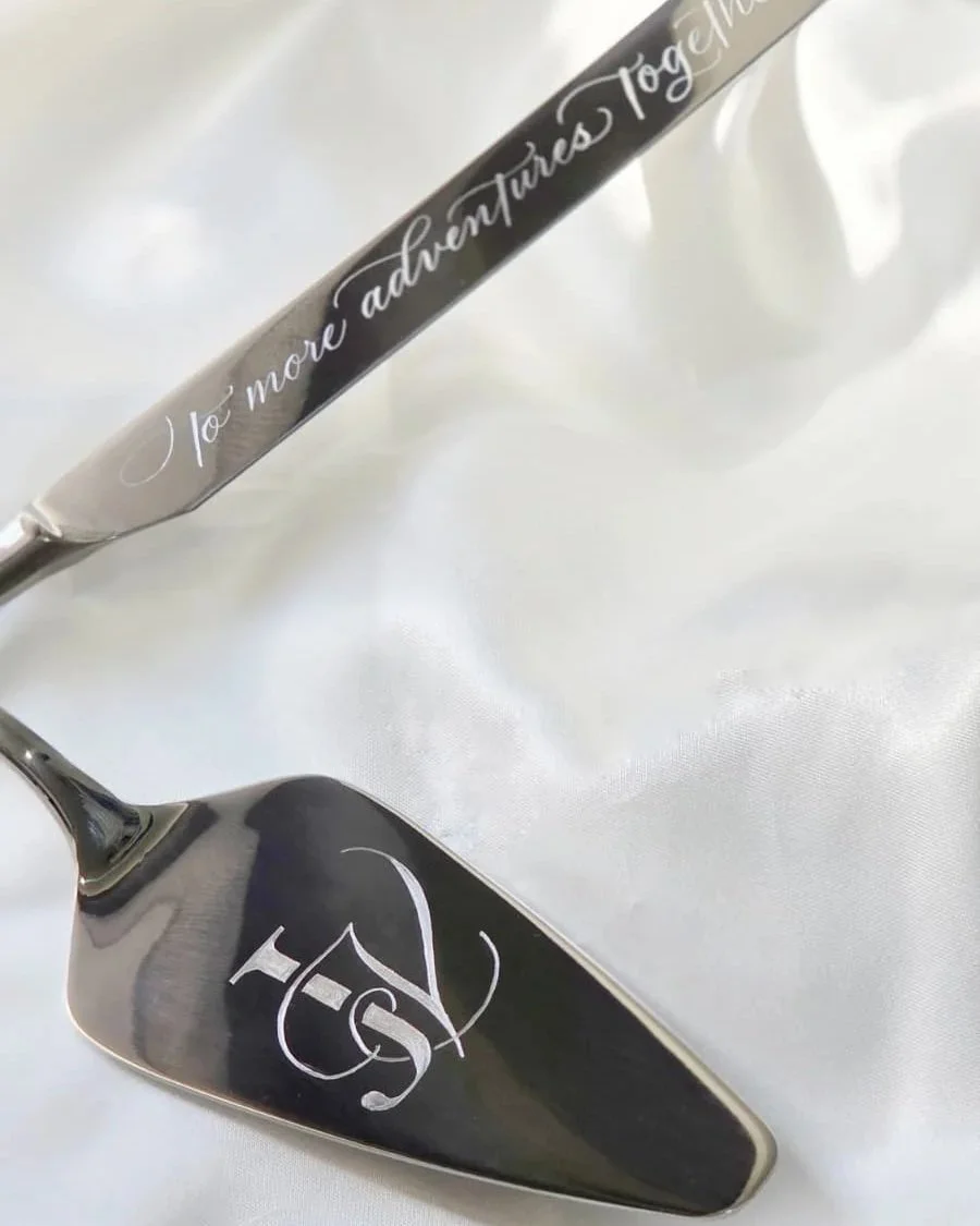 Monogram on Wedding Knife sets